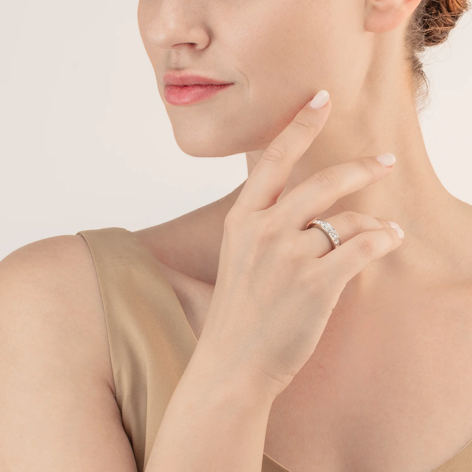 Bague acier & cristaux argent cristal - Image 4