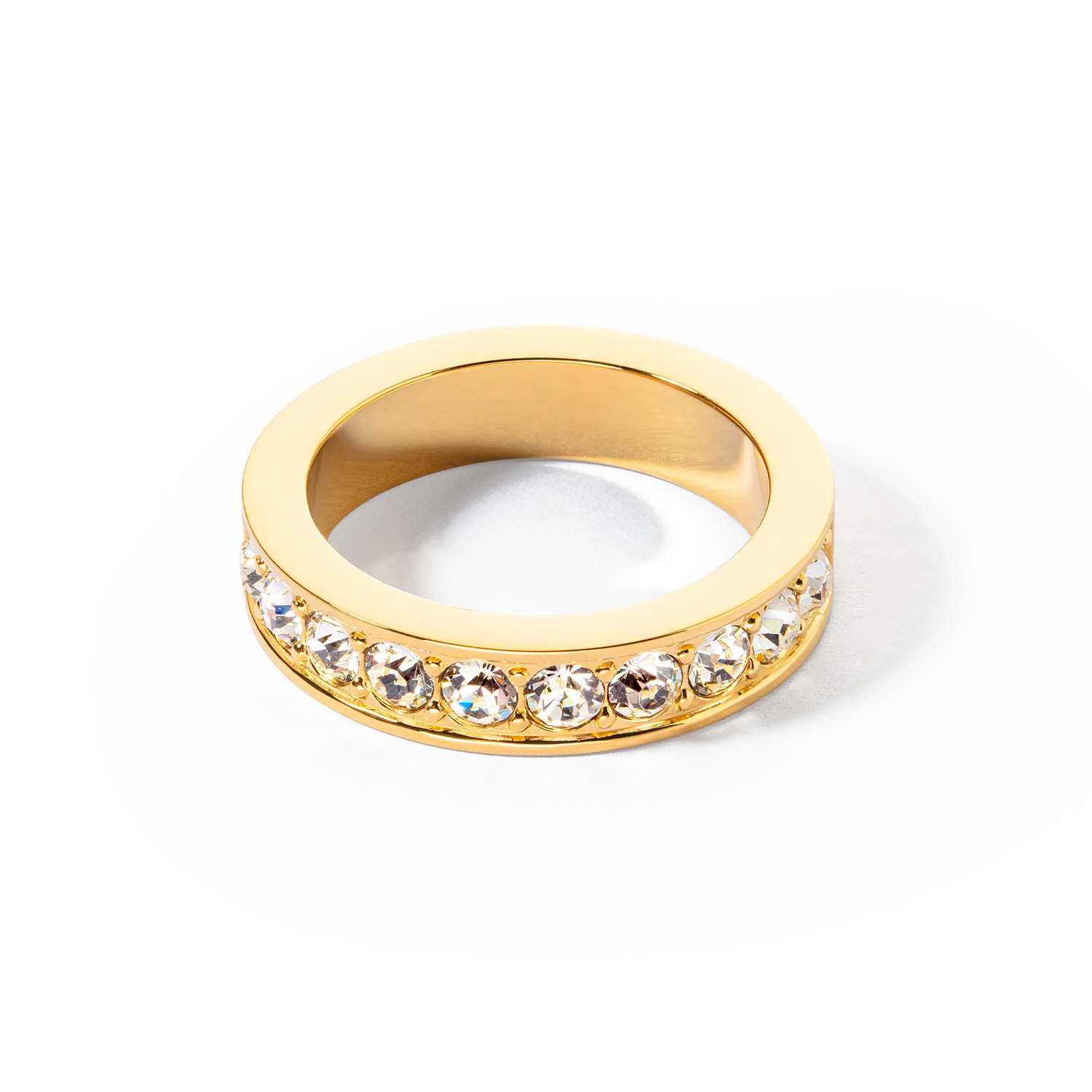 Bague acier & cristaux or cristal - Image 2