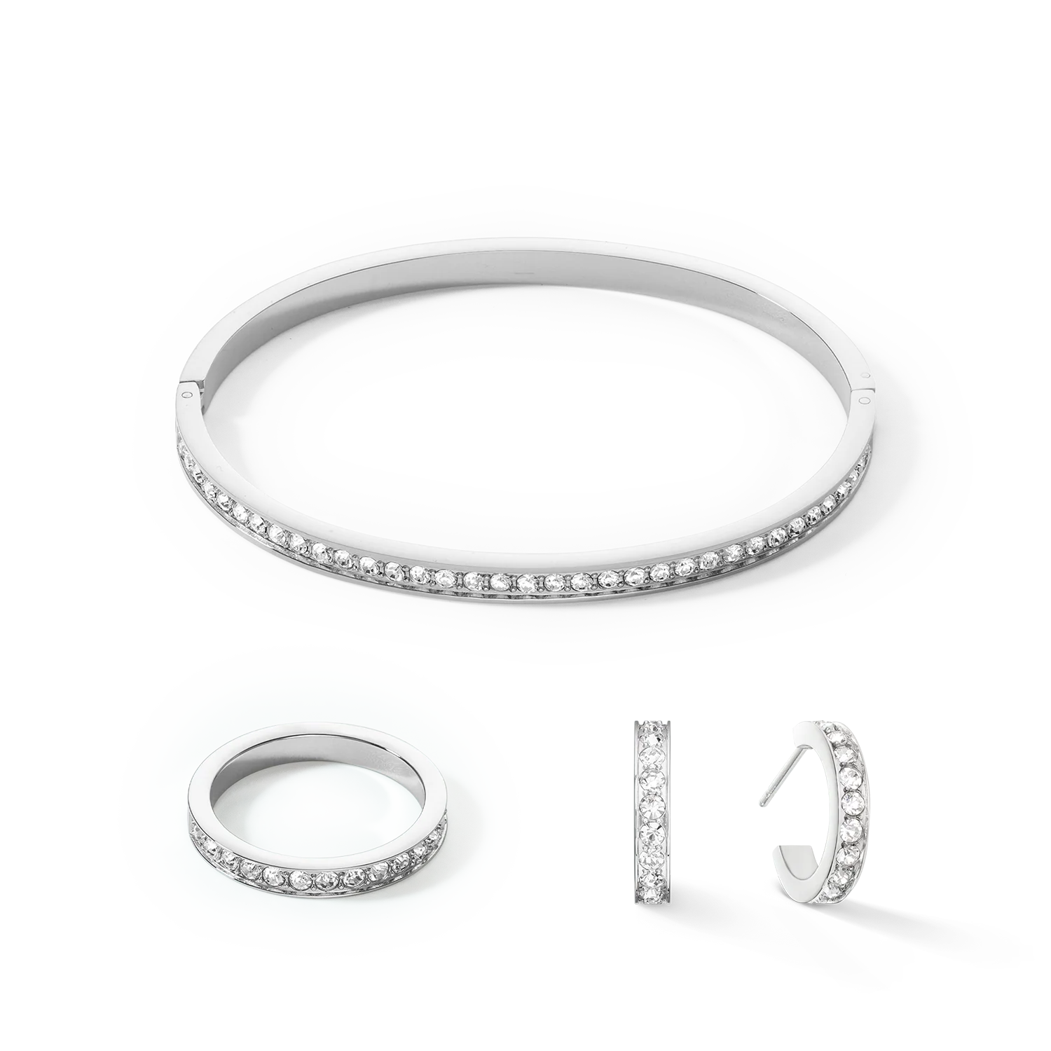Bague Acier inoxydable et cristaux argent cristal - Image 3