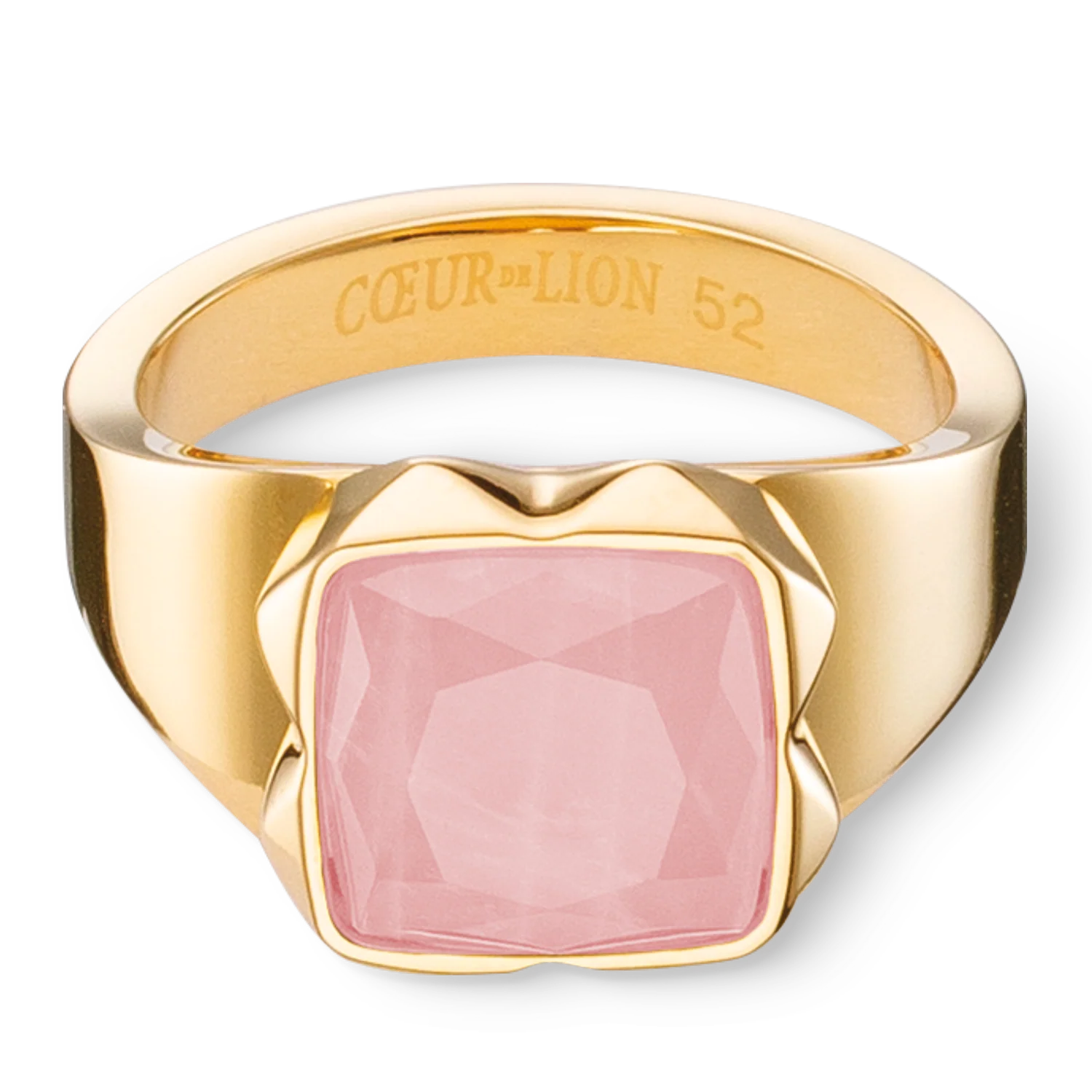 Bague Spikes Square quartz or-rose - Image 2