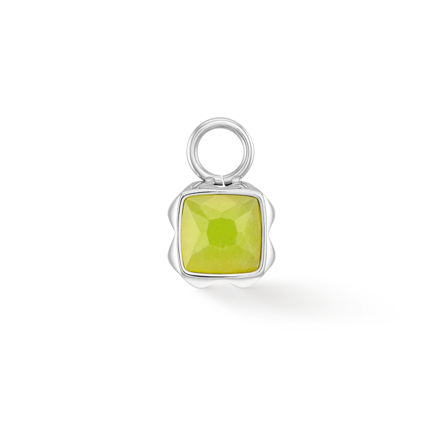 Birthstone Août Charm Jade Vert Argent