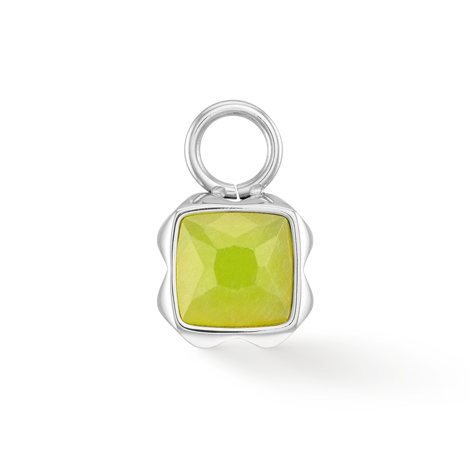 Birthstone Août Charm Jade Vert Argent - Image 2