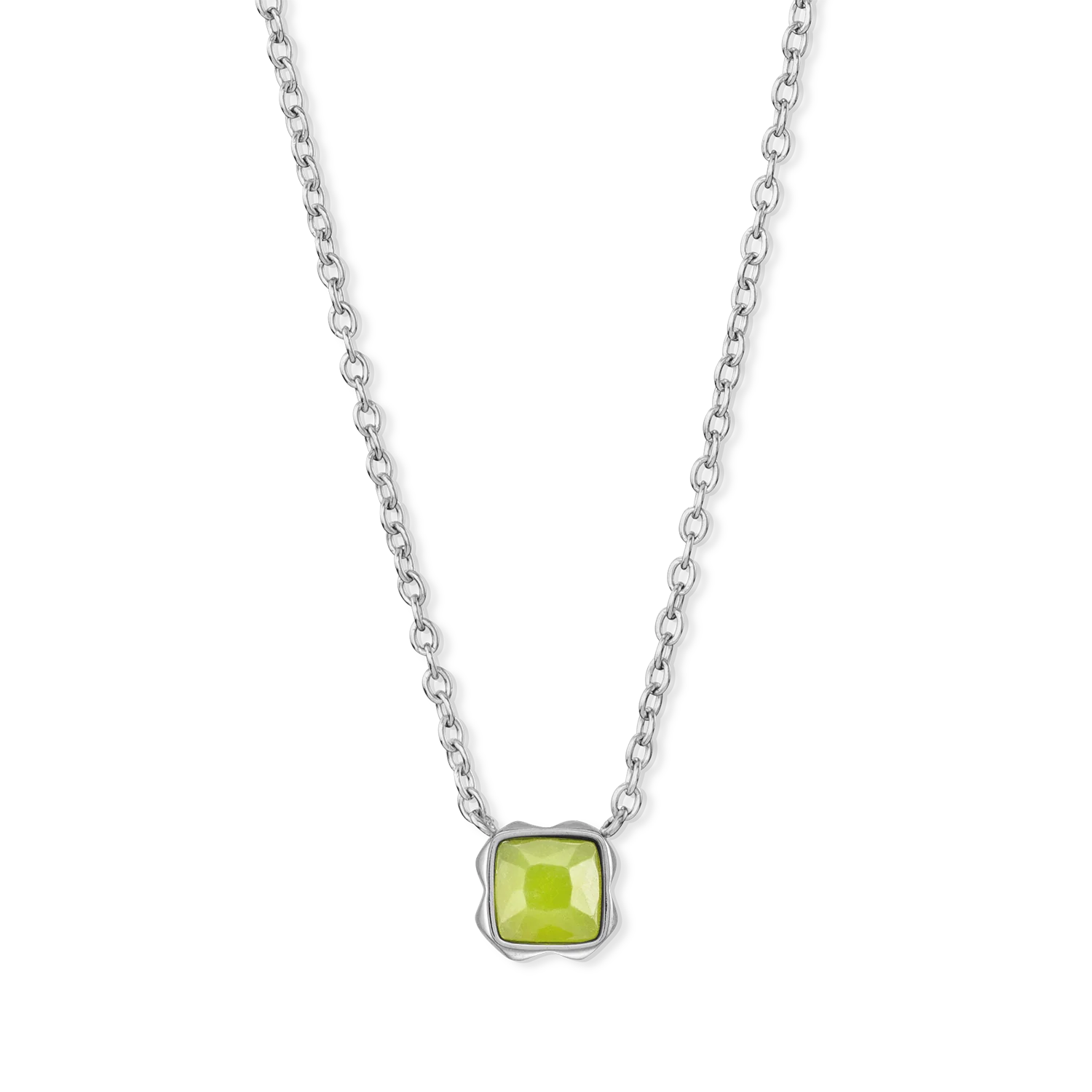 Birthstone Août Collier Jade Vert Argent - Image 2