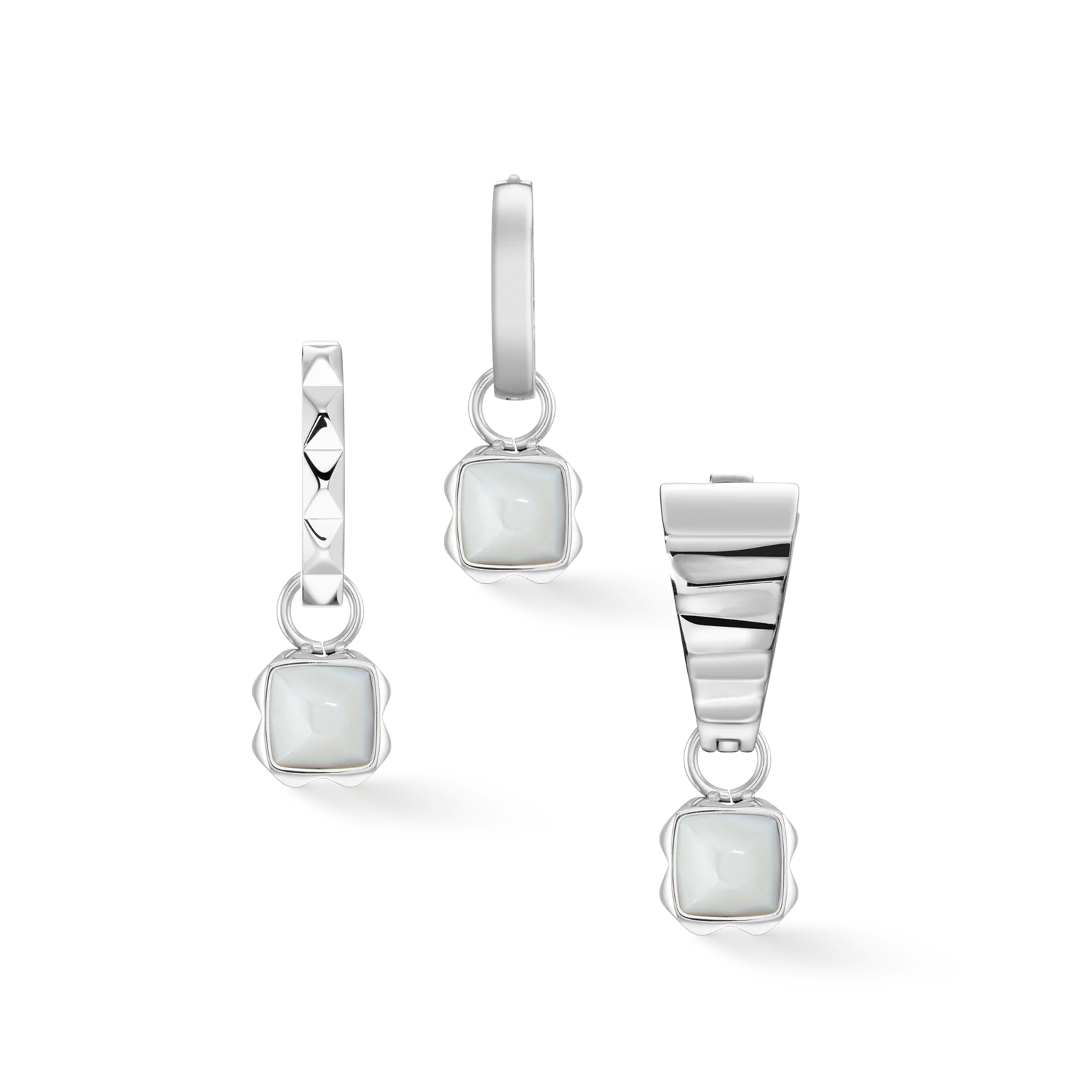 Birthstone Avril Charm Quartz Blanc Argent - Image 3