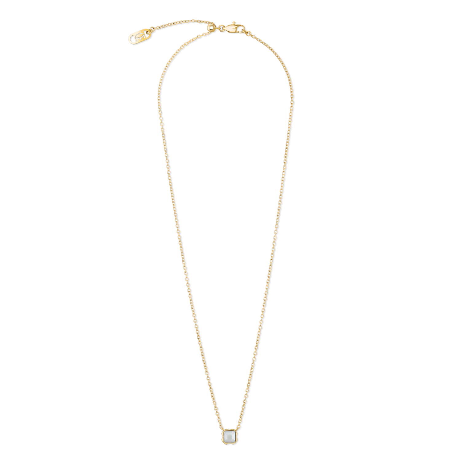 Birthstone Avril Collier Quartz blanc Or