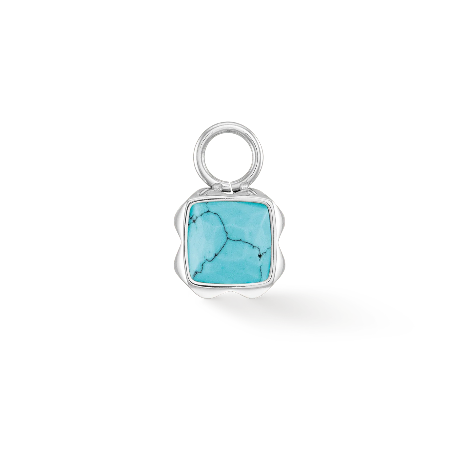 Birthstone Décembre Charm Turquoise Argent