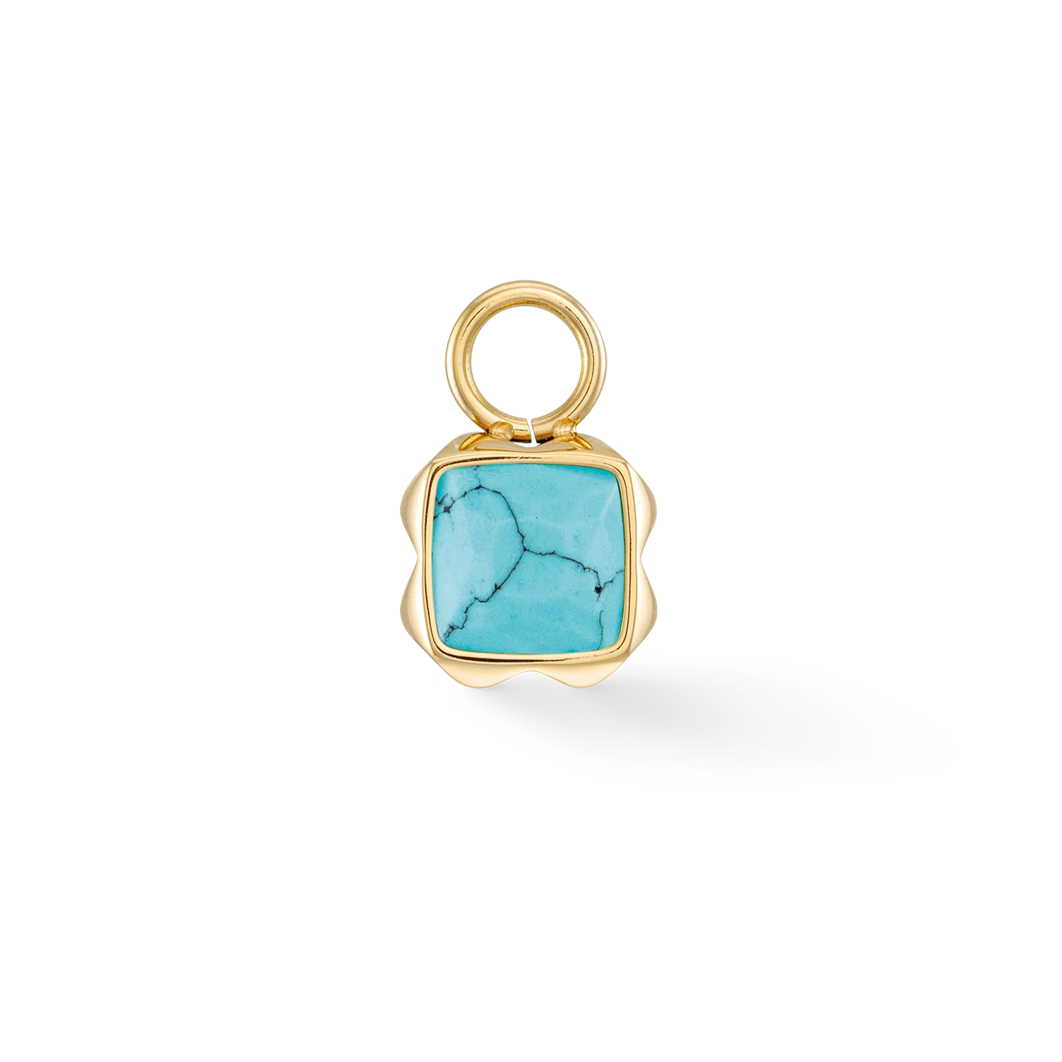 Birthstone Décembre Charm Turquoise Or