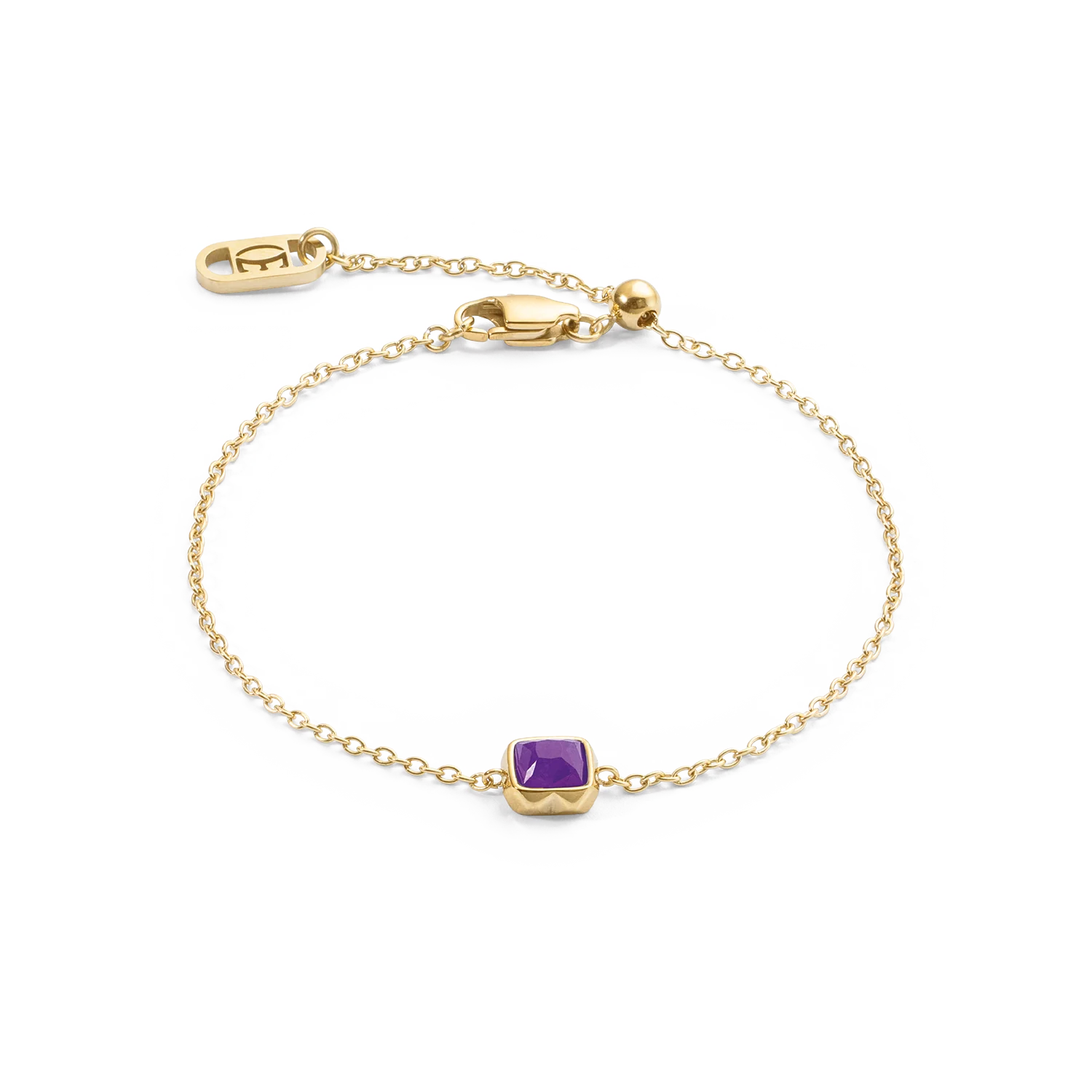 Birthstone Février Bracelet Sugilite Or