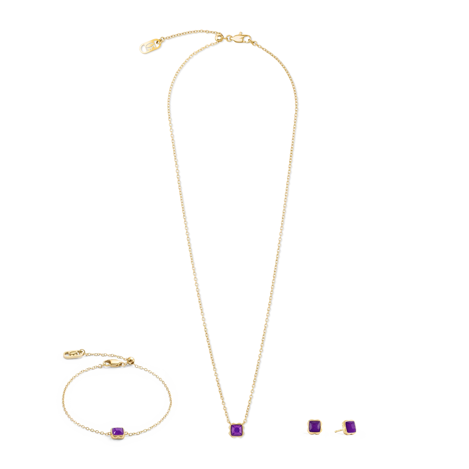 Birthstone Février Collier Sugilite Or - Image 3