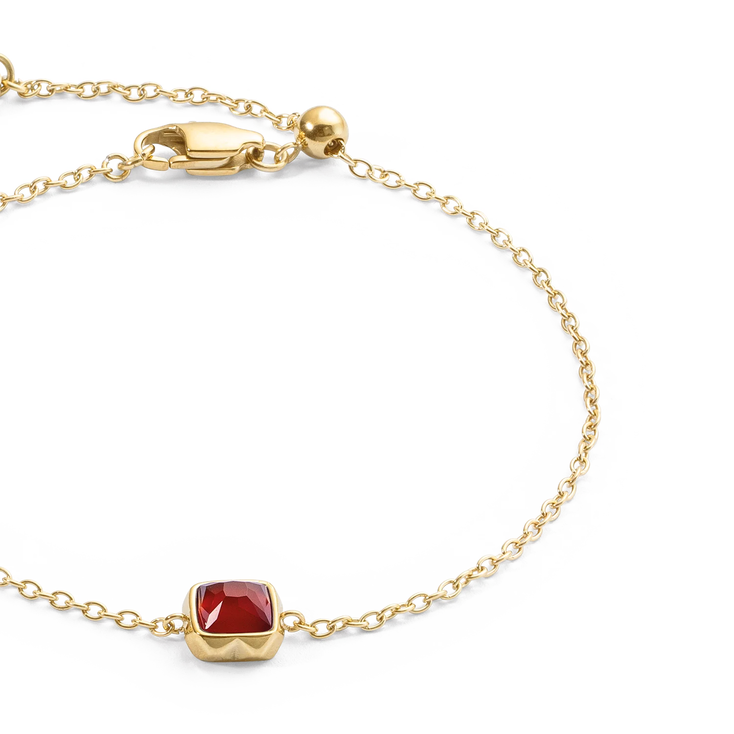 Birthstone Janvier Bracelet Agate Rouge Or - Image 2