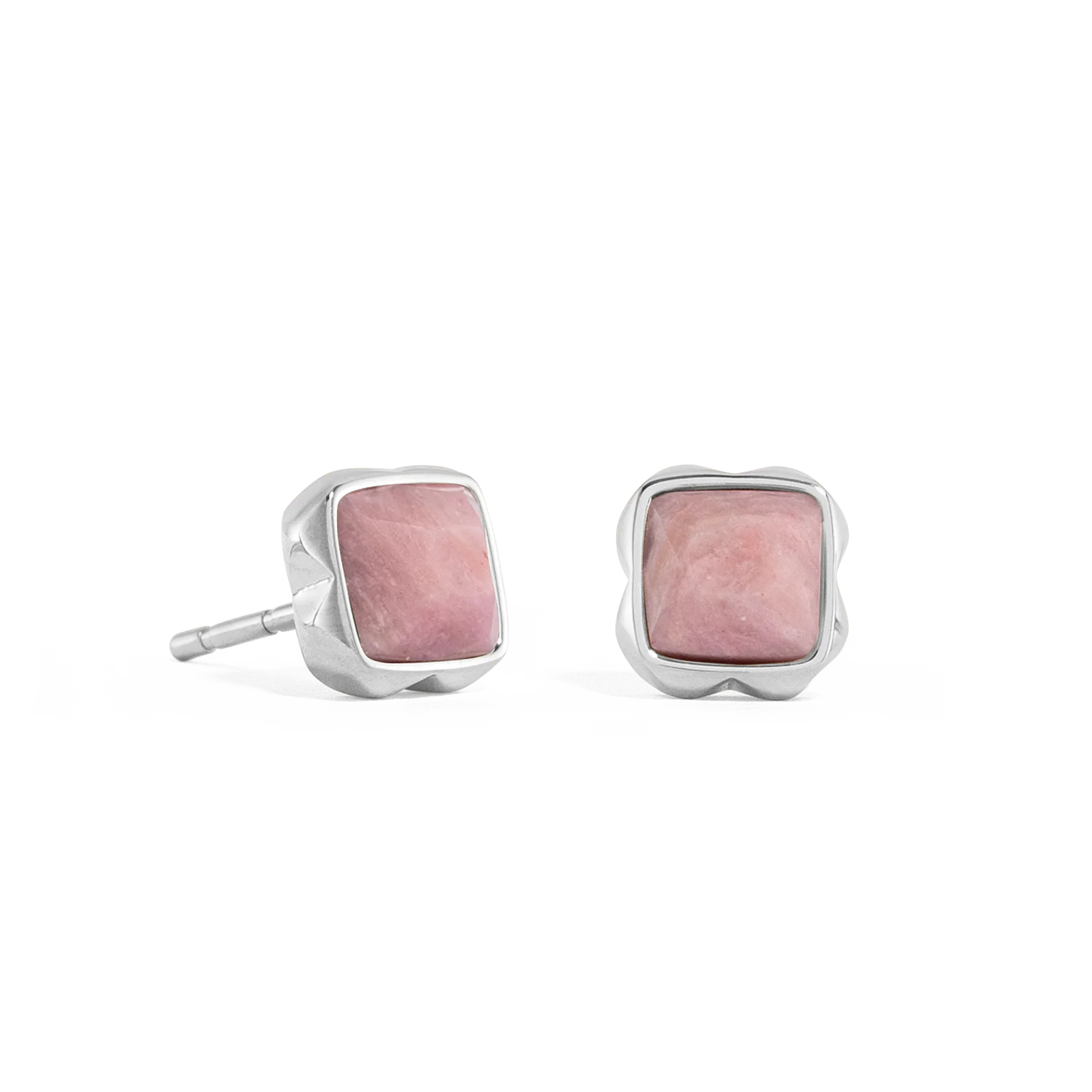 Birthstone Juillet Boucles d'oreille Rhodochrosite Argent