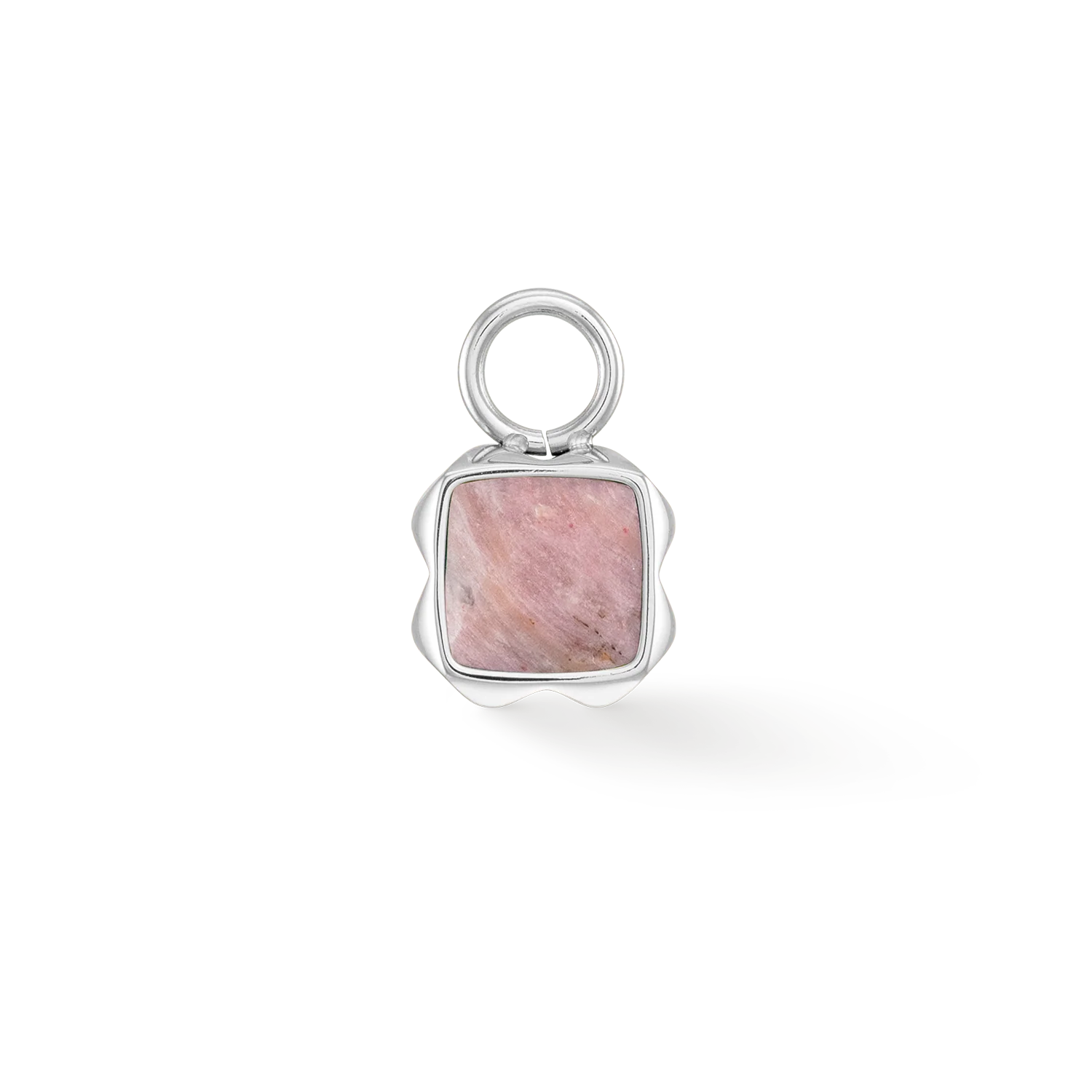 Birthstone Juillet Charm Rhodochrosite Argent