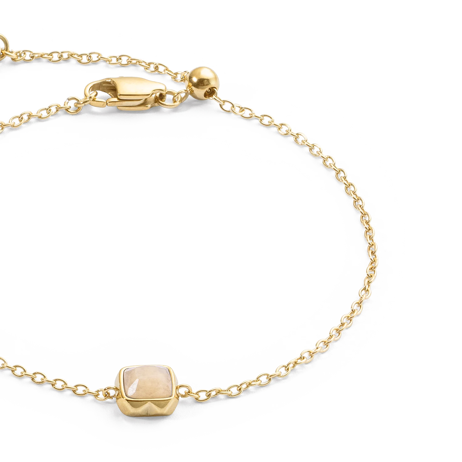 Birthstone Juin Bracelet Crème Jade Or - Image 2