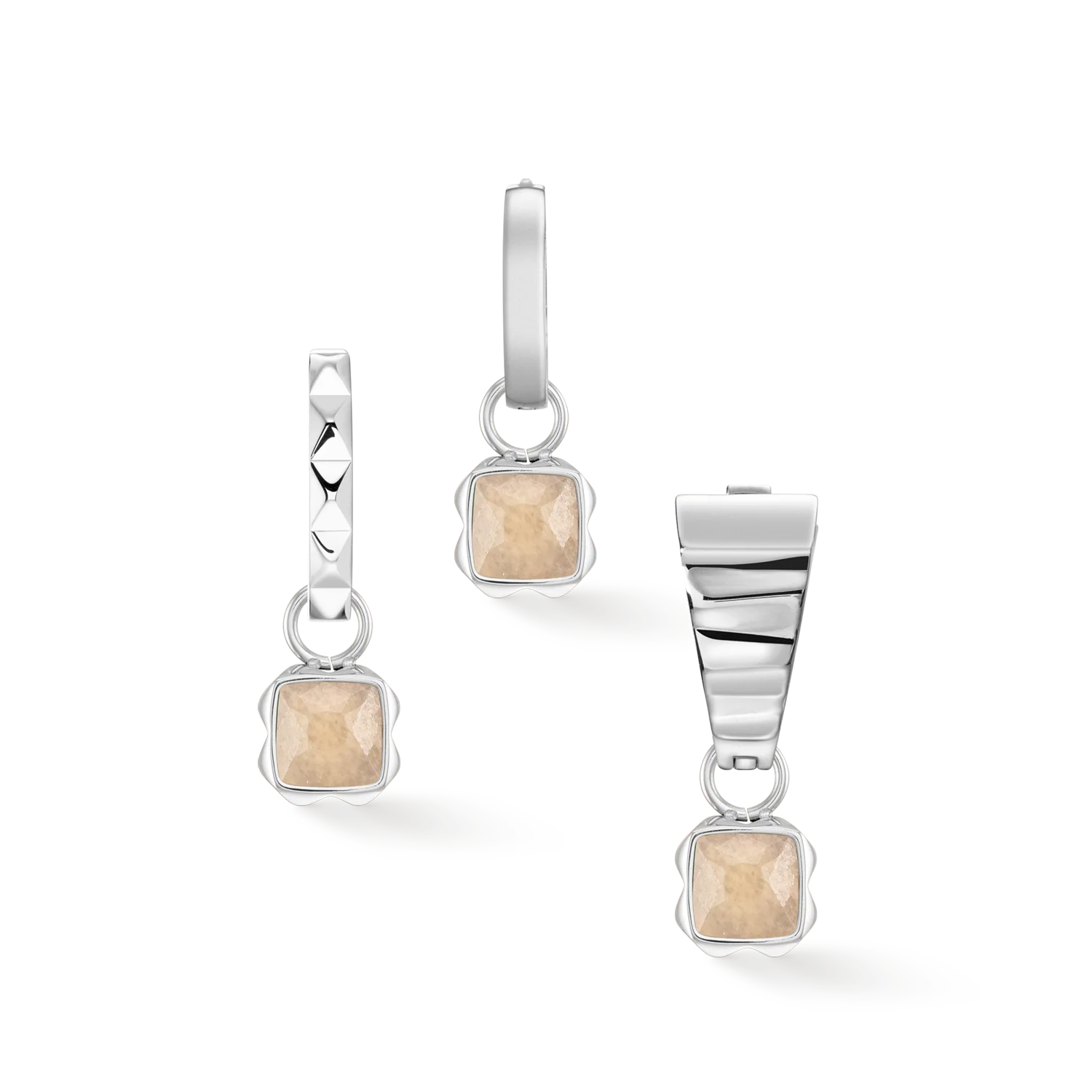 Birthstone Juin Charm Crème Jade Argent - Image 3