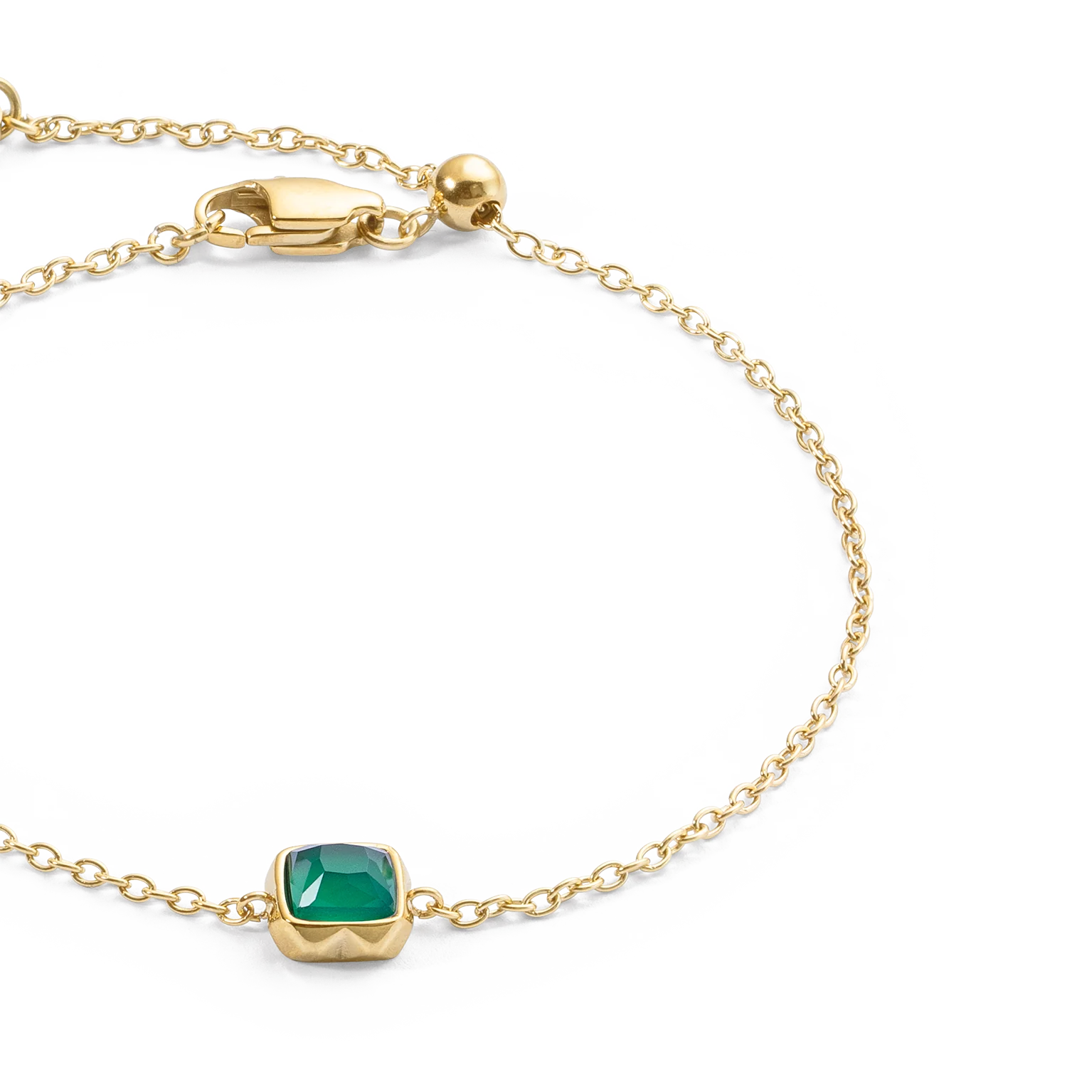Birthstone Mai Bracelet Agate Verte Or - Image 2
