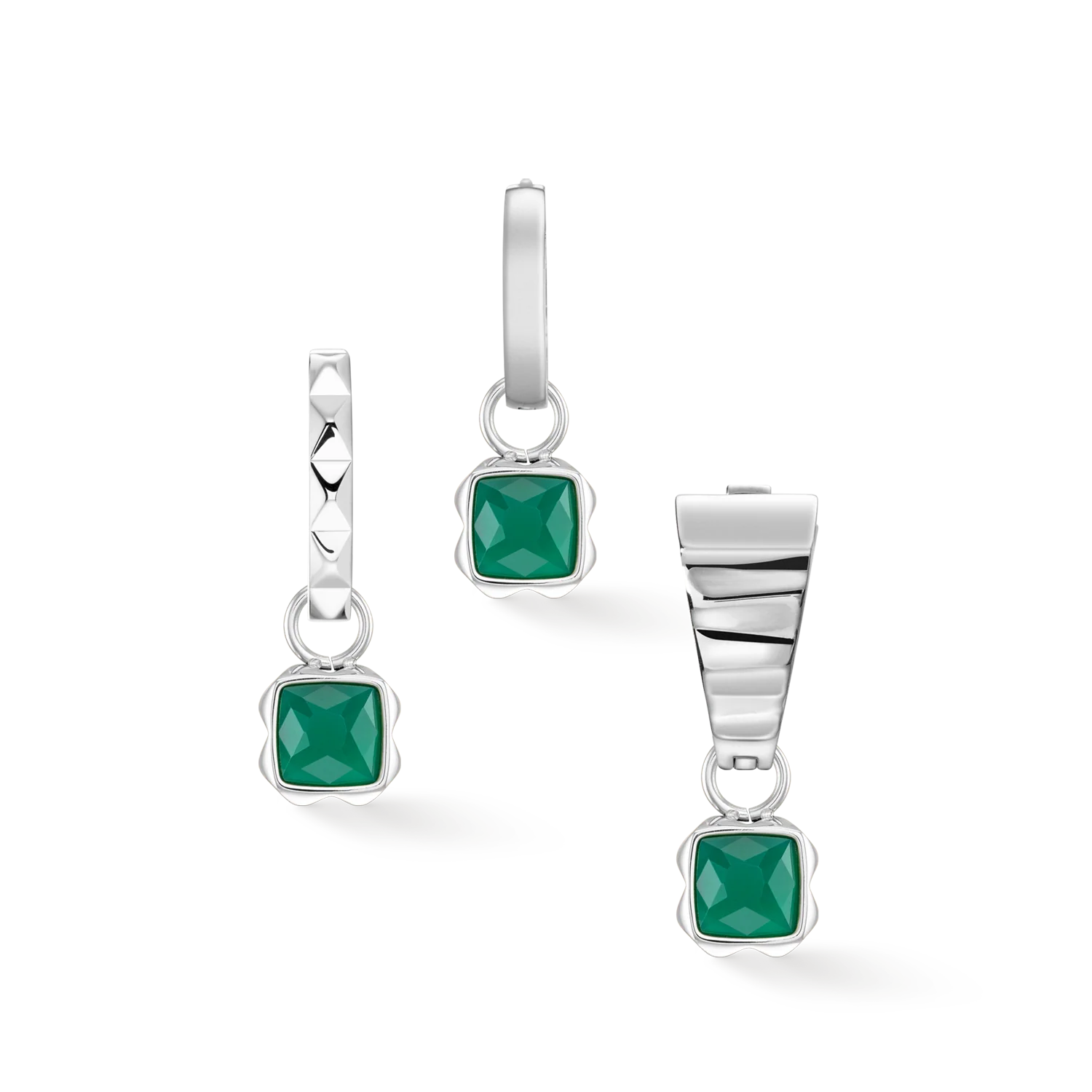 Birthstone Mai Charm Agate Verte Argent - Image 3