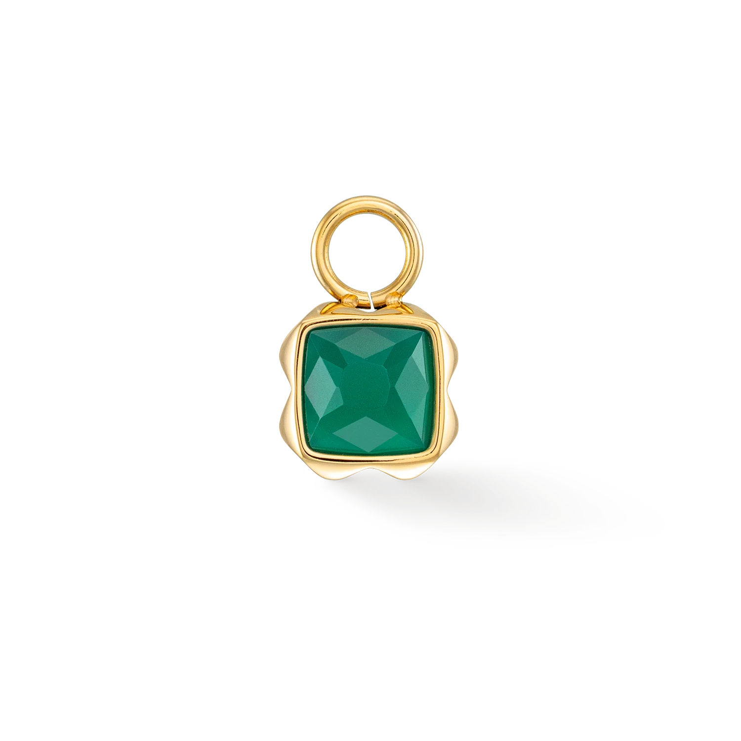 Birthstone Mai Charm Agate Verte Or