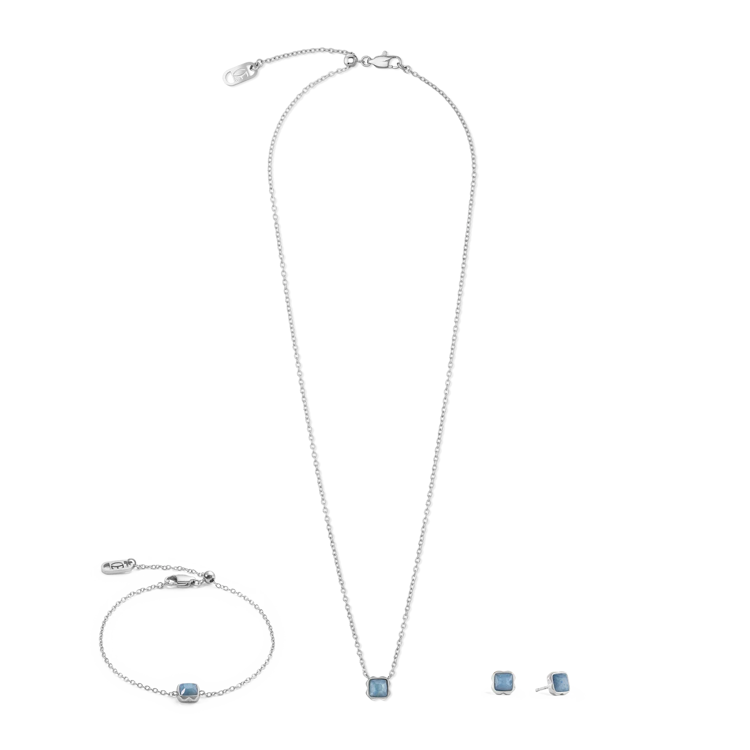 Birthstone Mars Bracelet Aventurine Bleue Argent - Image 3