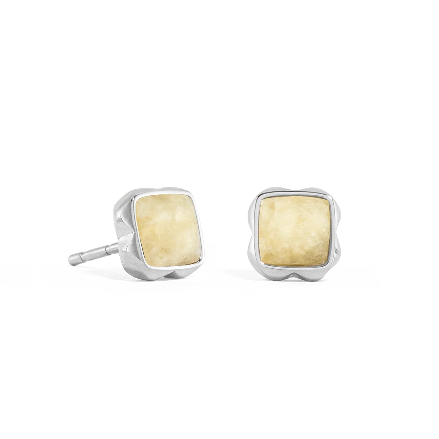 Birthstone Novembre Boucles d'oreilles Citrine Argent
