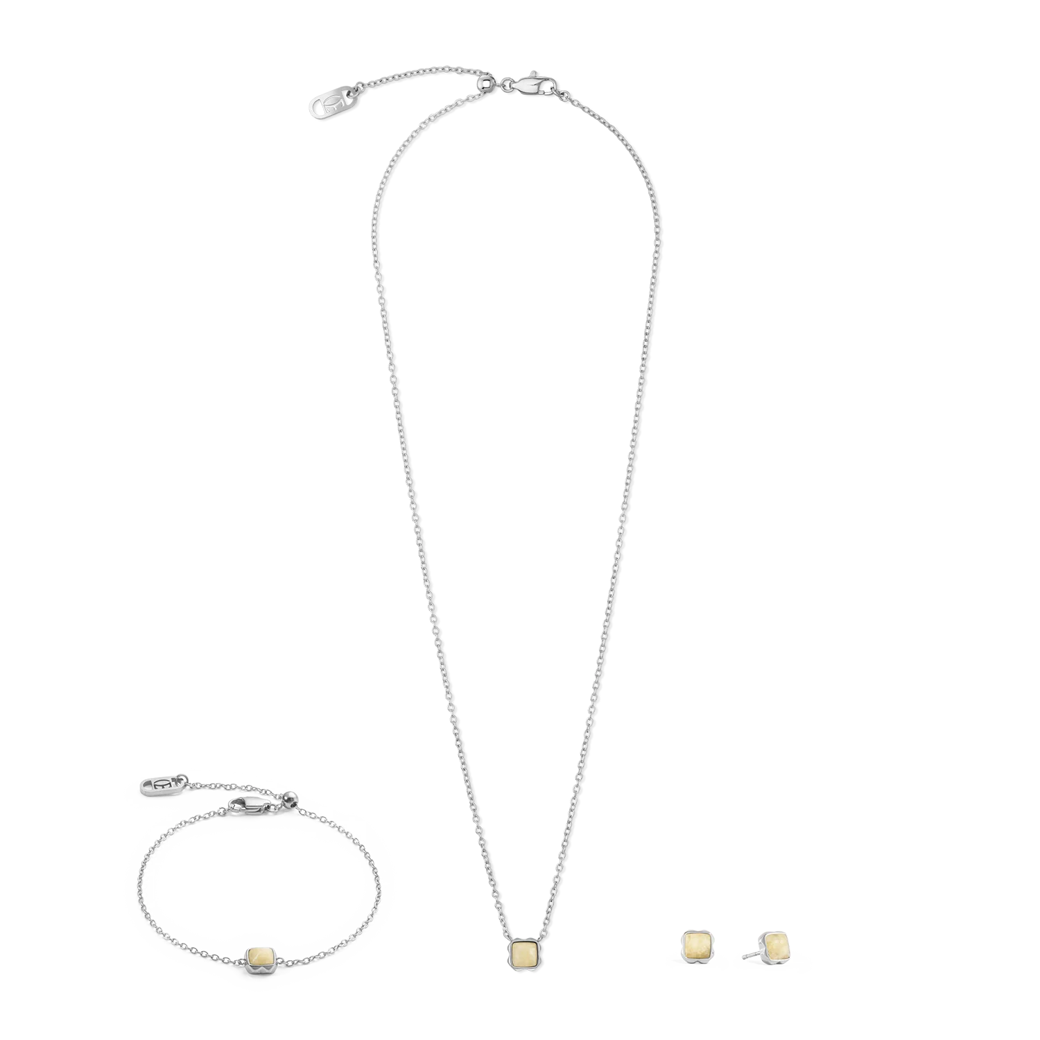Birthstone Novembre Boucles d'oreilles Citrine Argent - Image 3
