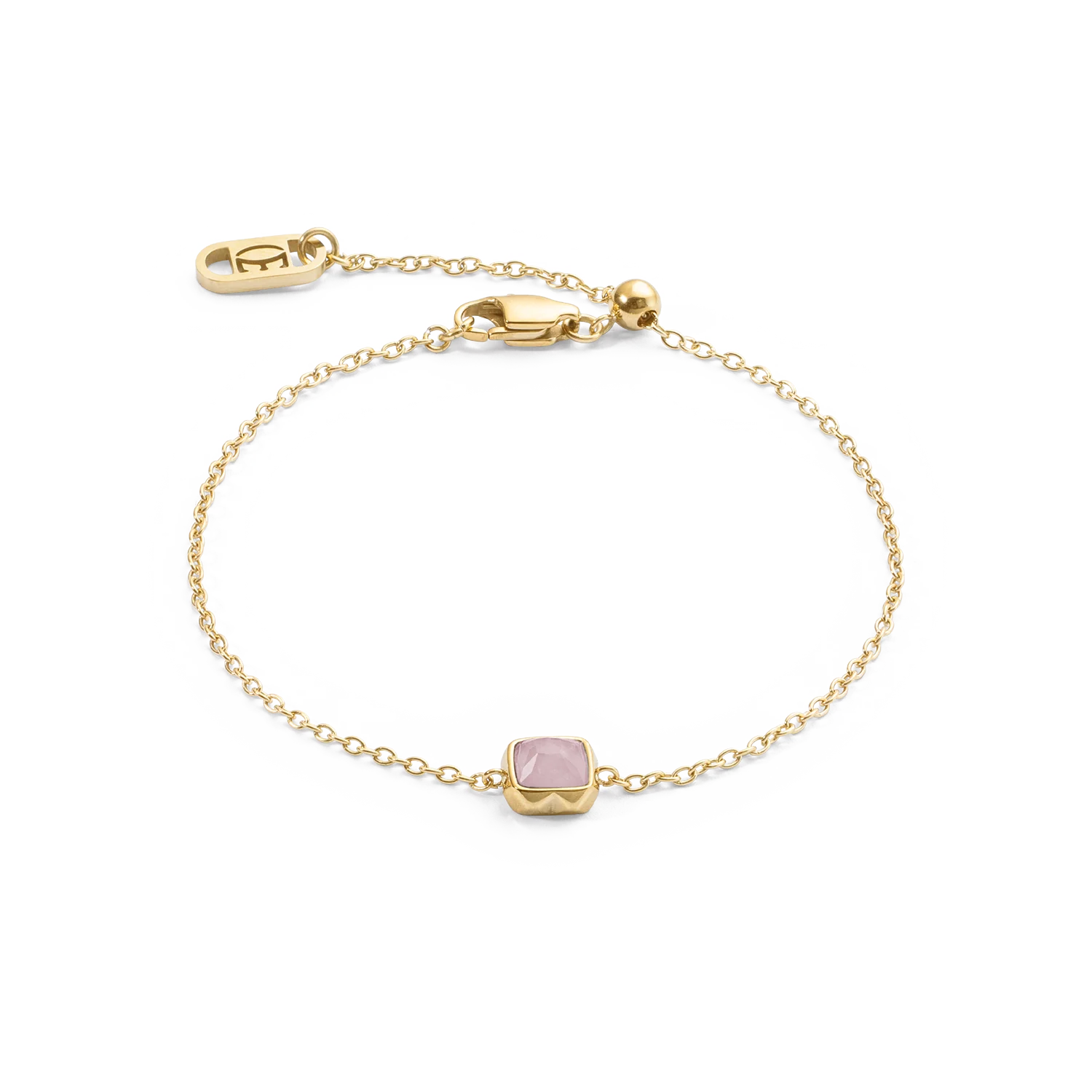 Birthstone Octobre Bracelet Quartz Rose Or