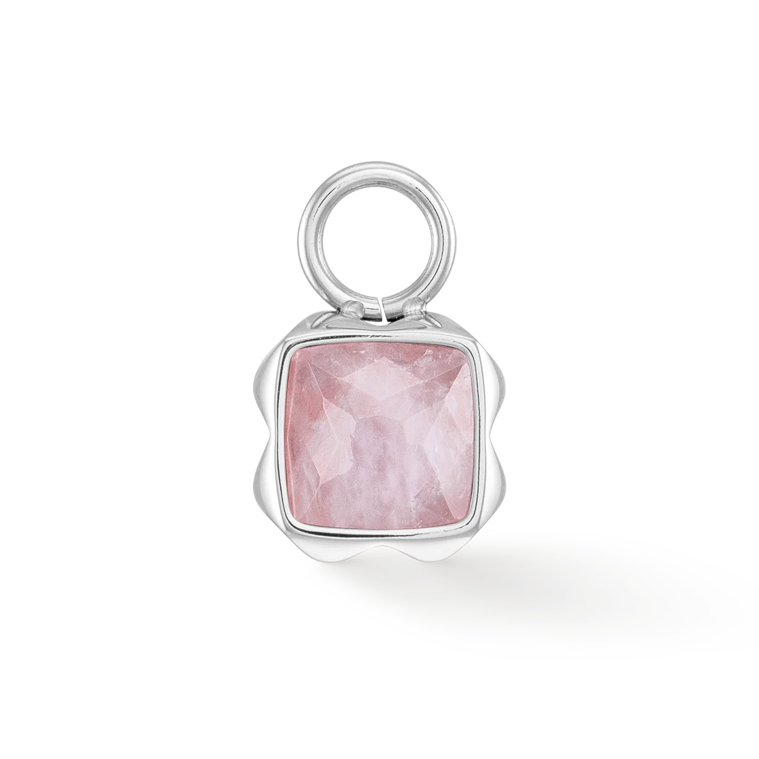 Birthstone Octobre Charm Quartz Rose Argent - Image 2