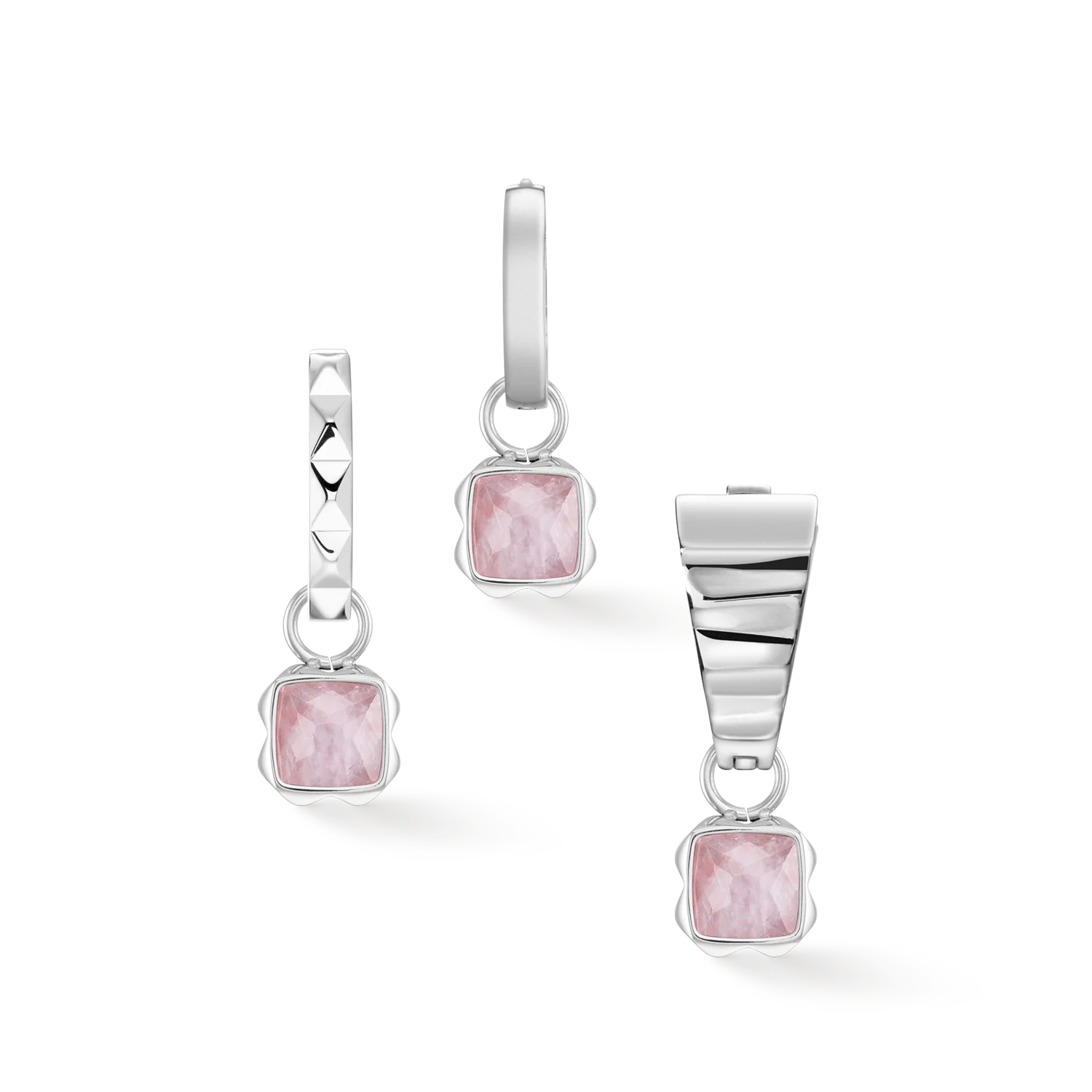 Birthstone Octobre Charm Quartz Rose Argent - Image 3