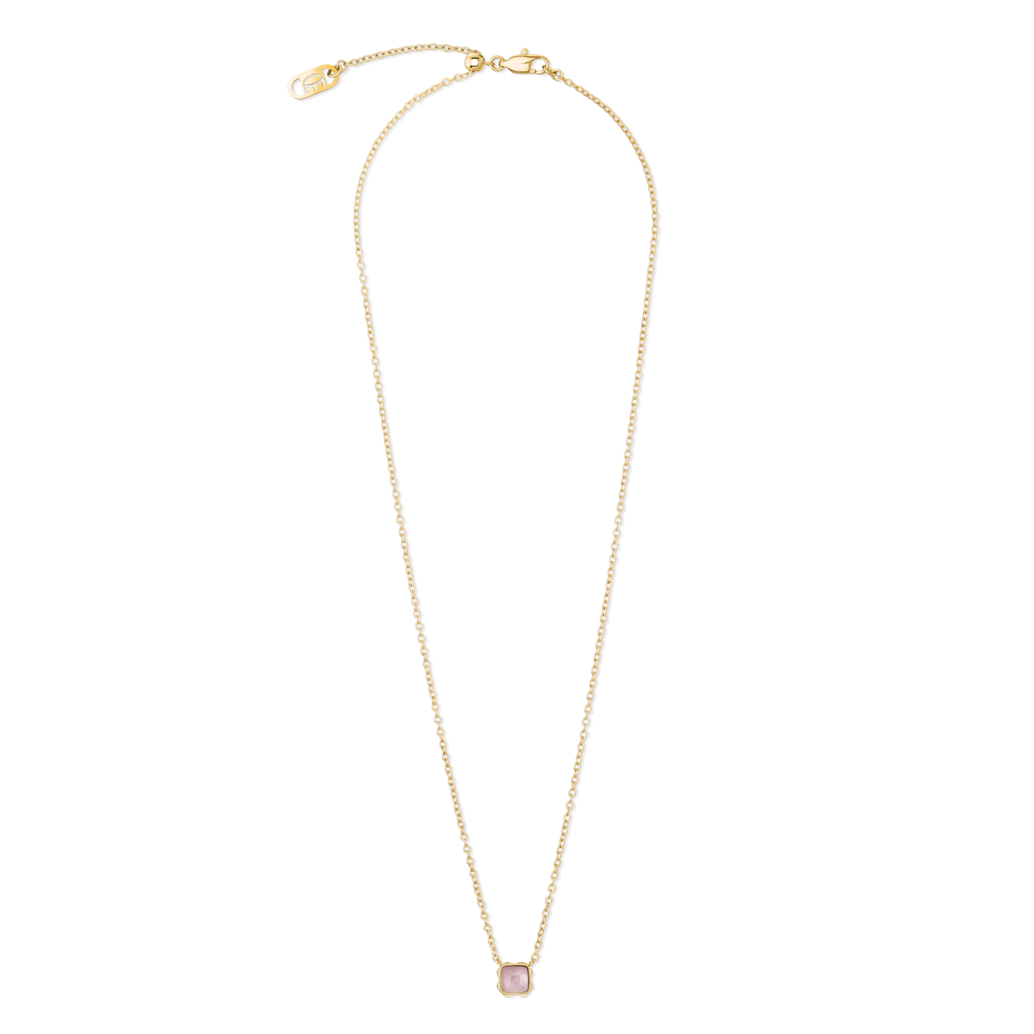 Birthstone Octobre Collier Quartz Rose Or
