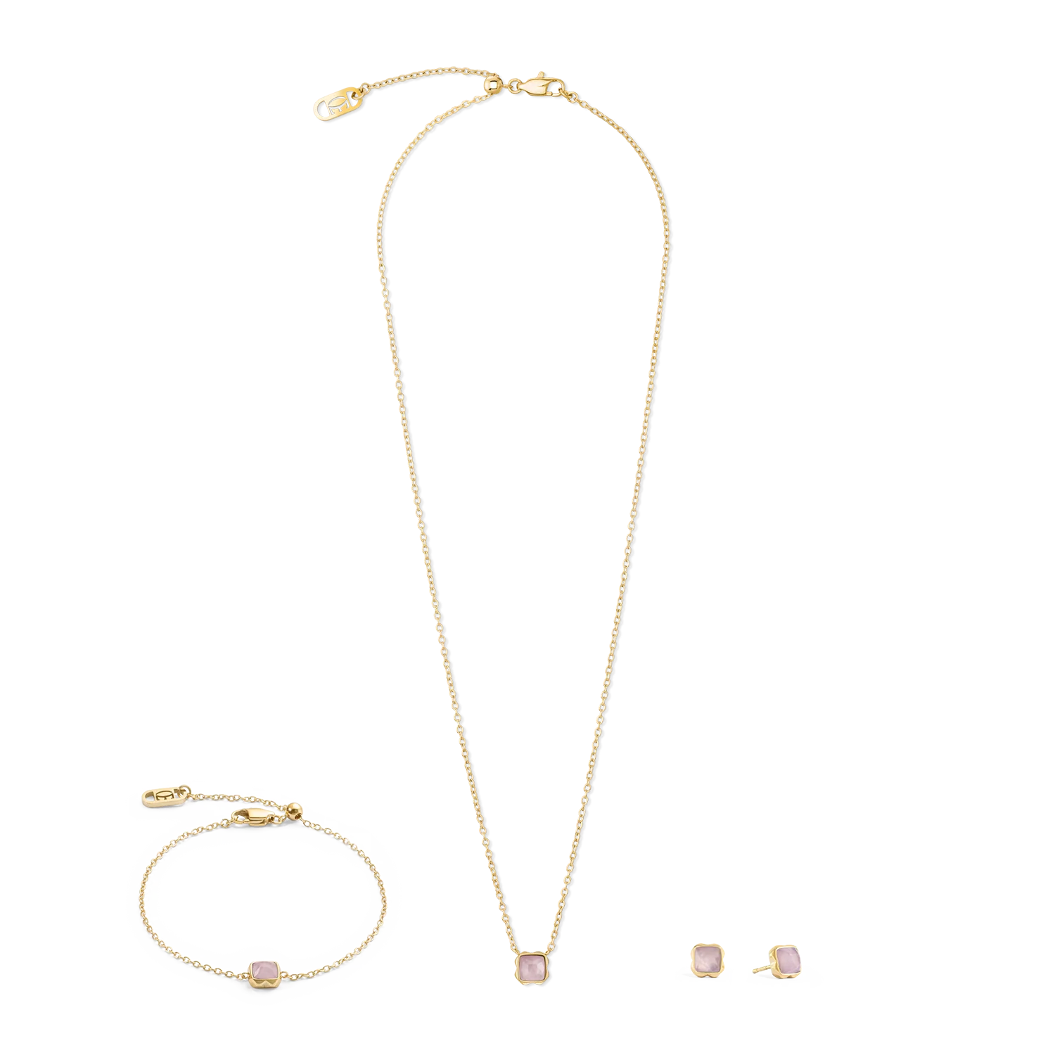 Birthstone Octobre Collier Quartz Rose Or - Image 3