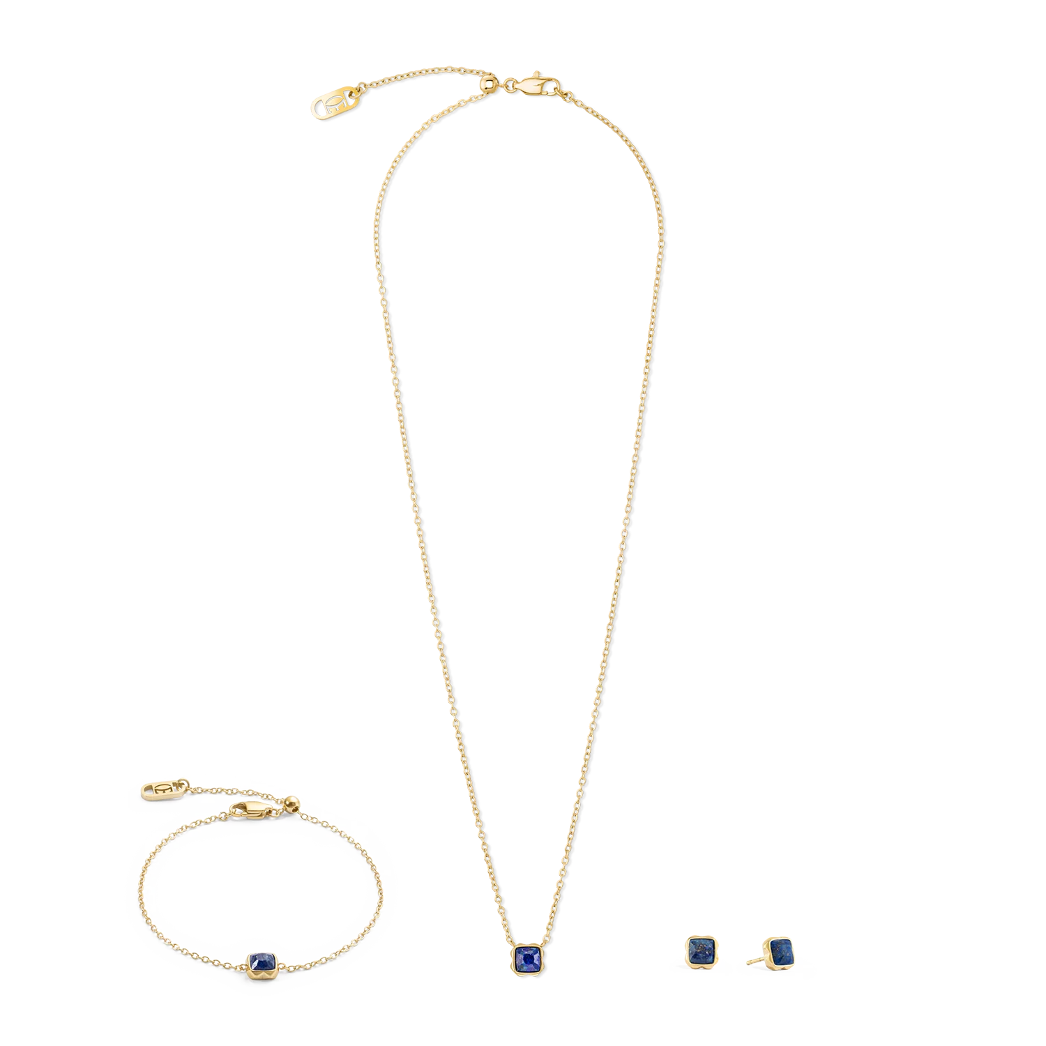 Birthstone Septembre Boucles d'oreille Lapis-lazuli Or - Image 3