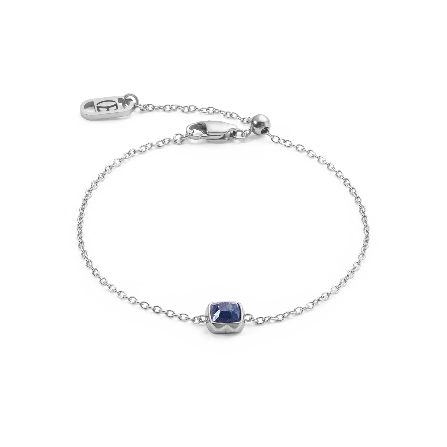 Birthstone Septembre Bracelet Lapis-lazuli Argent