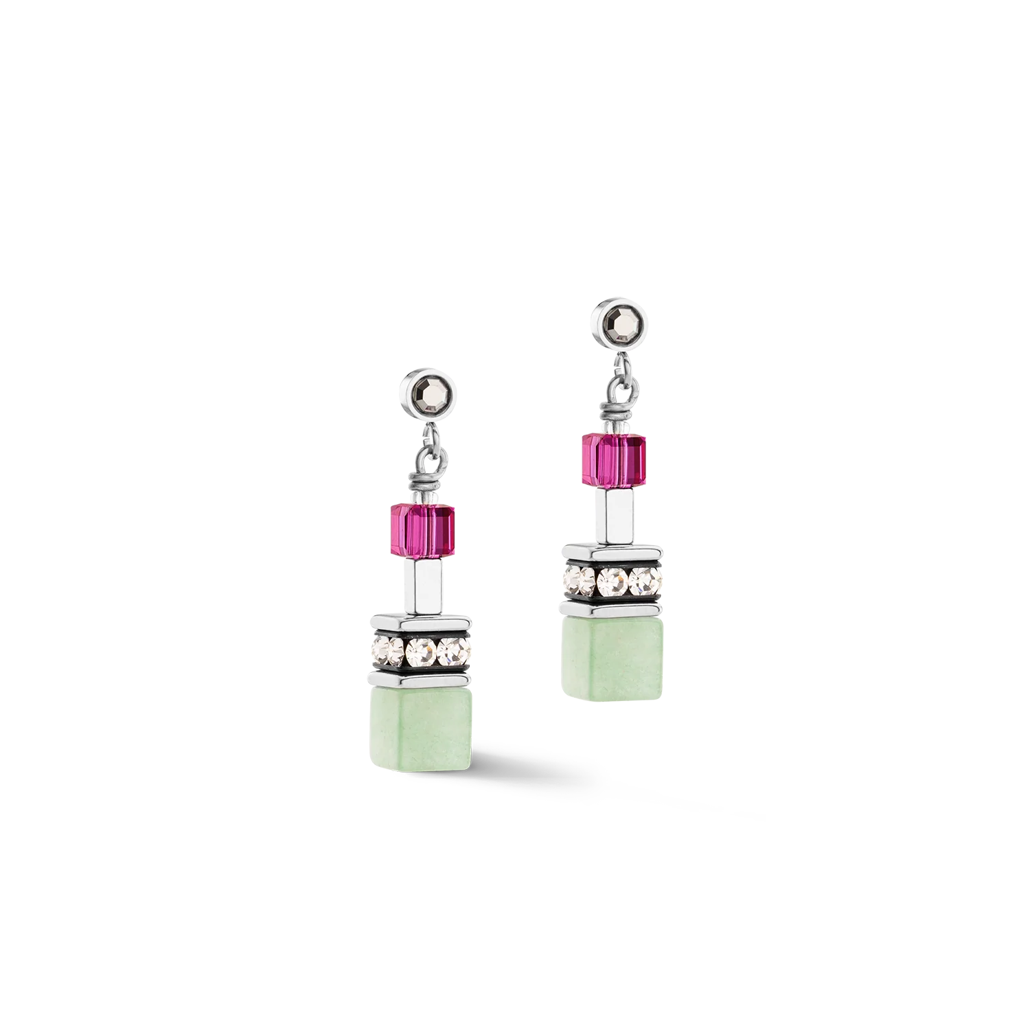 Boucles d’oreille GeoCUBE® Fusion Multicolore Gemstone