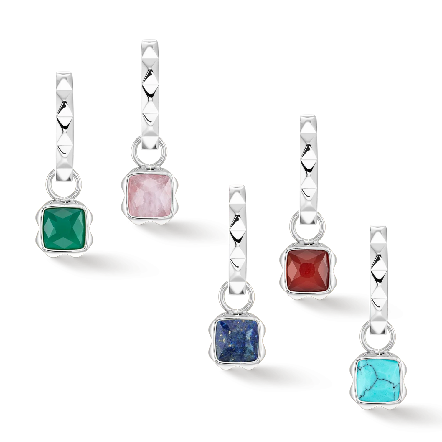 Boucles d'oreille créole Spikes 23 argent - Image 5