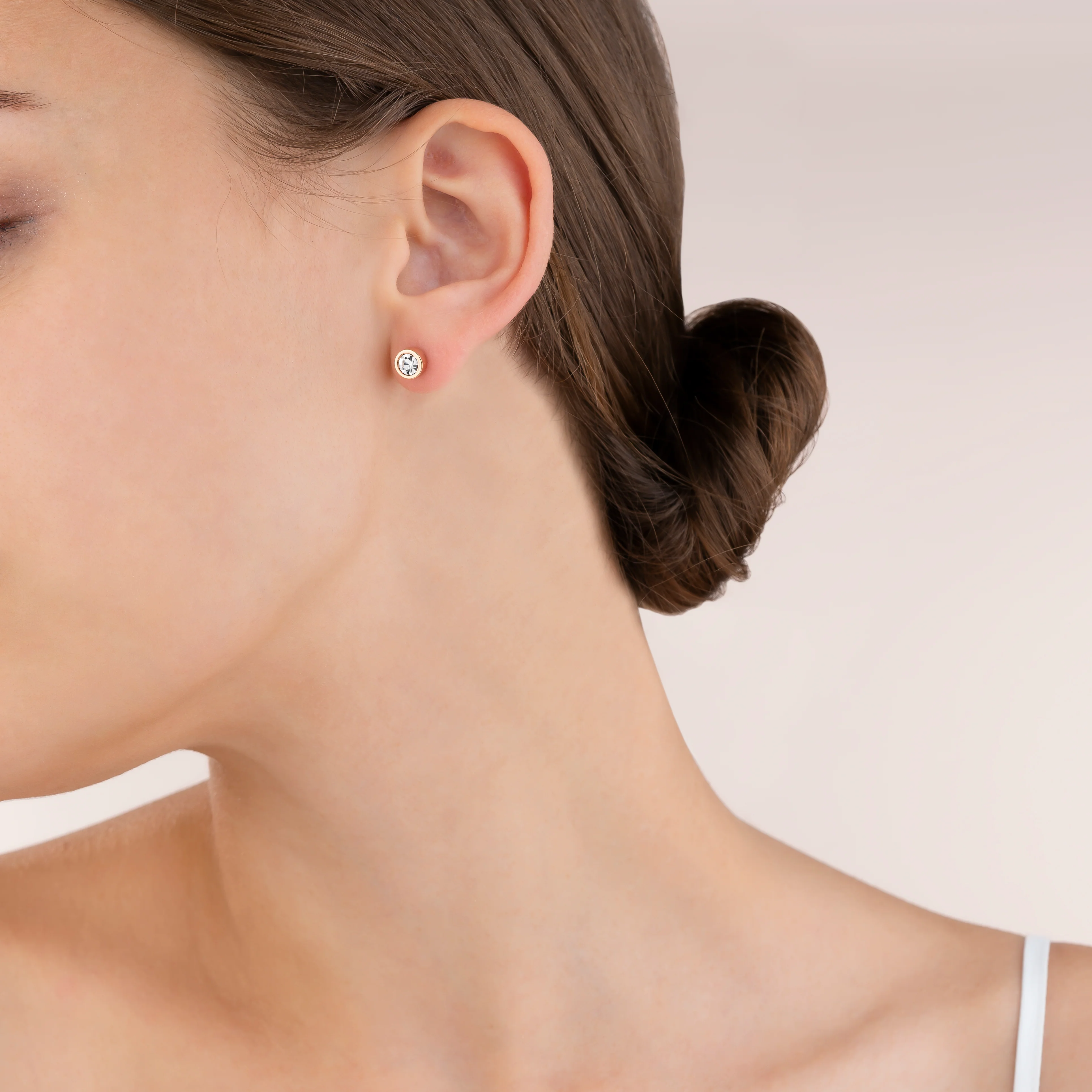 Boucles d'oreille Cristaux & acier cristal - Image 3