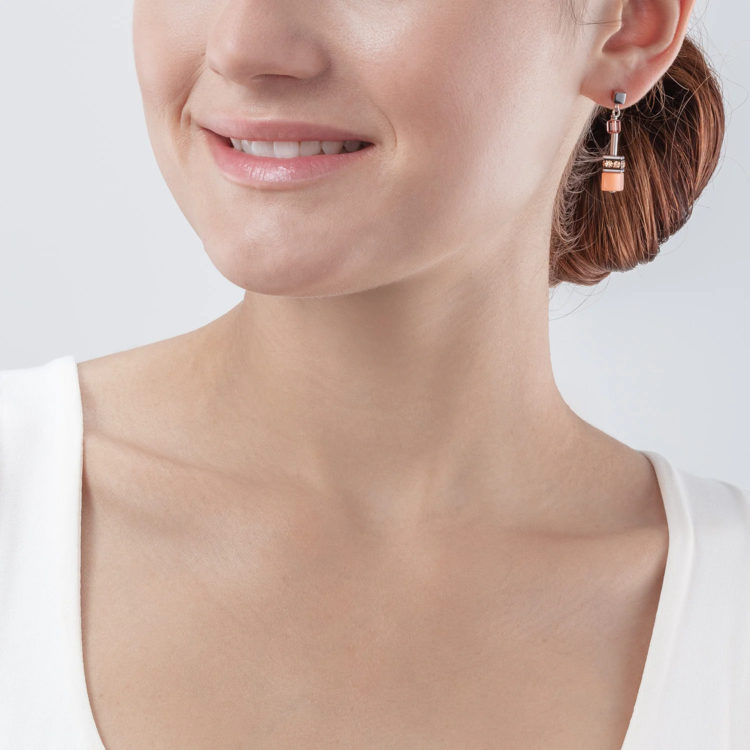 Boucles d'oreille GeoCUBE® Iconic Multicolour Vintage lilas-jaune - Image 4