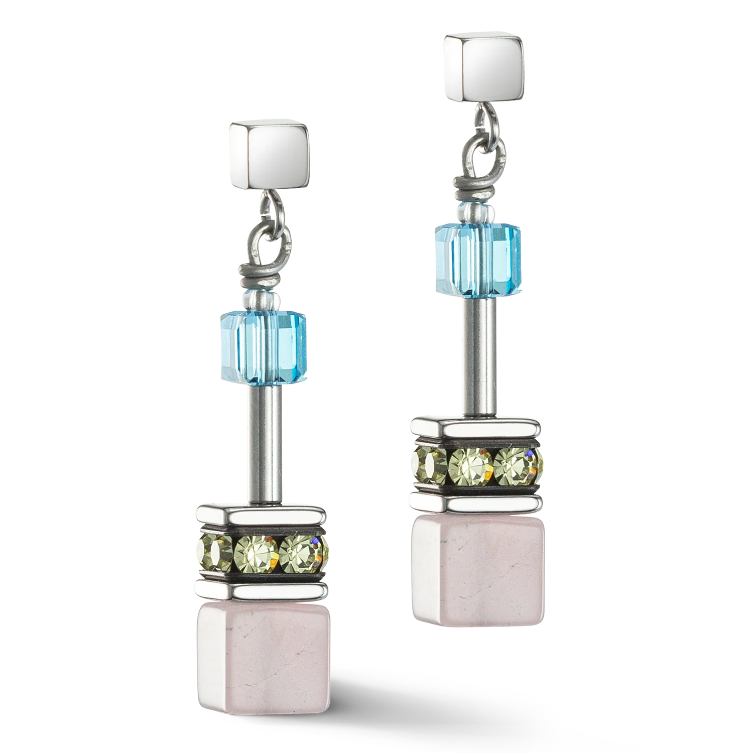 Boucles d'oreille GeoCUBE® Iconic Precious multicolour boho - Image 2