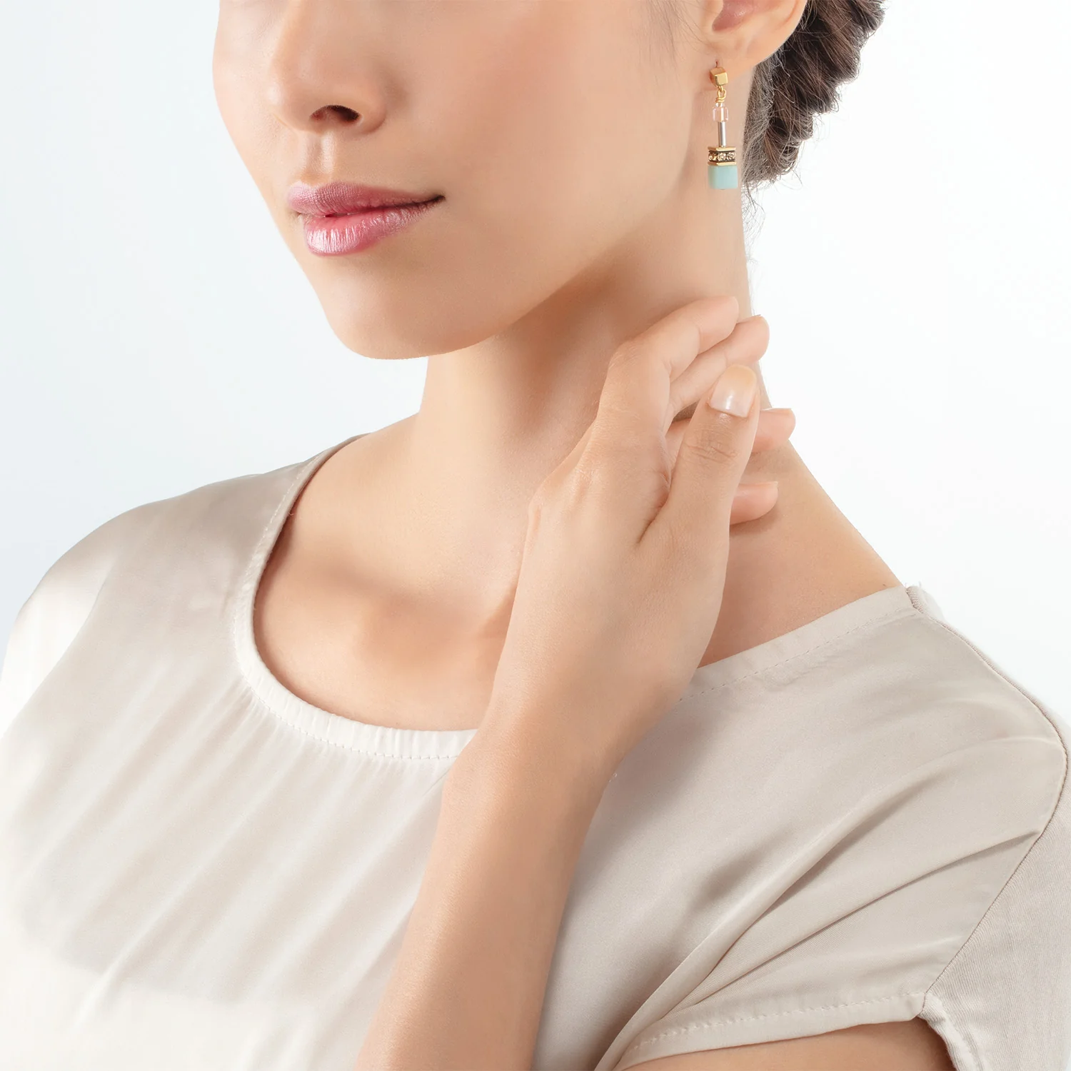 Boucles d'oreille GeoCUBE® Iconic Precious multicolour gentle - Image 4