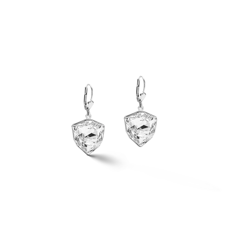 Boucles d'oreille Magic crystal & chunky chain cristal - Image 2