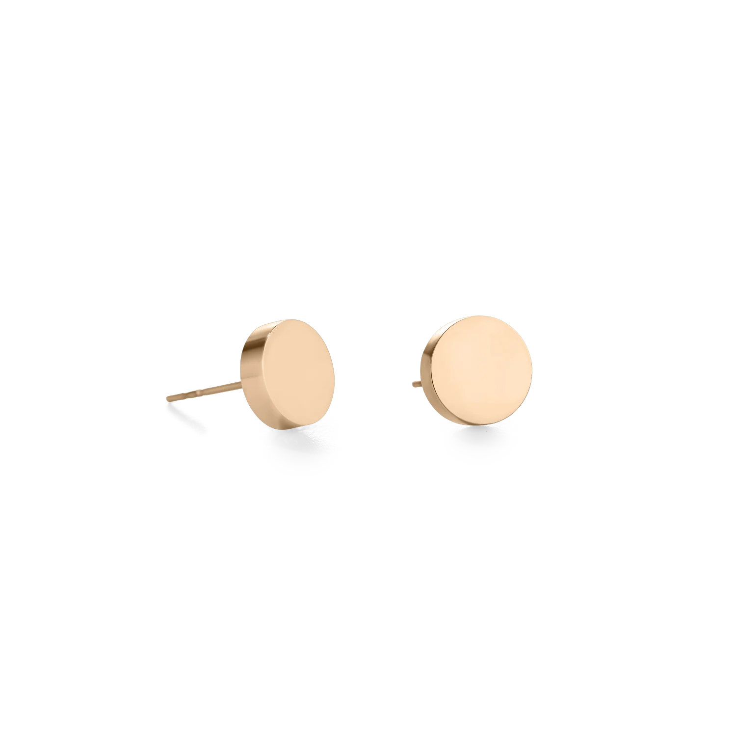 Boucles d'oreille Rondes acier or rose