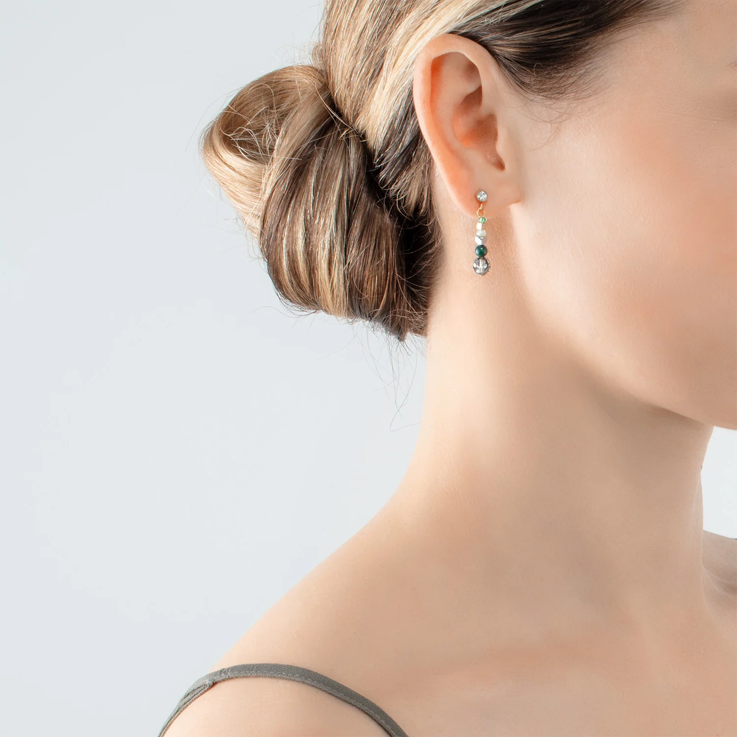 Boucles d'oreilles Amulette Glamorous Green or - Image 3