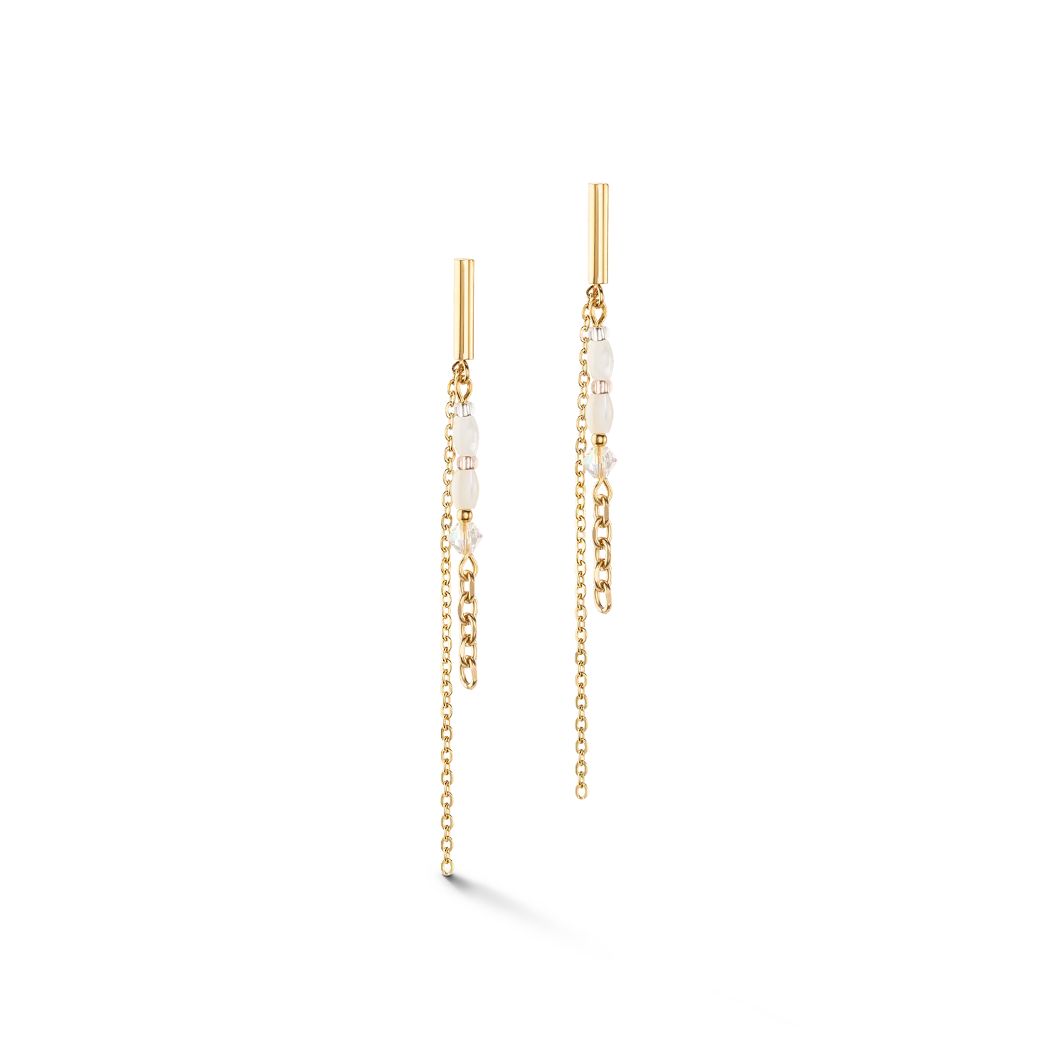 Boucles d'oreilles Brilliant Square Layer or