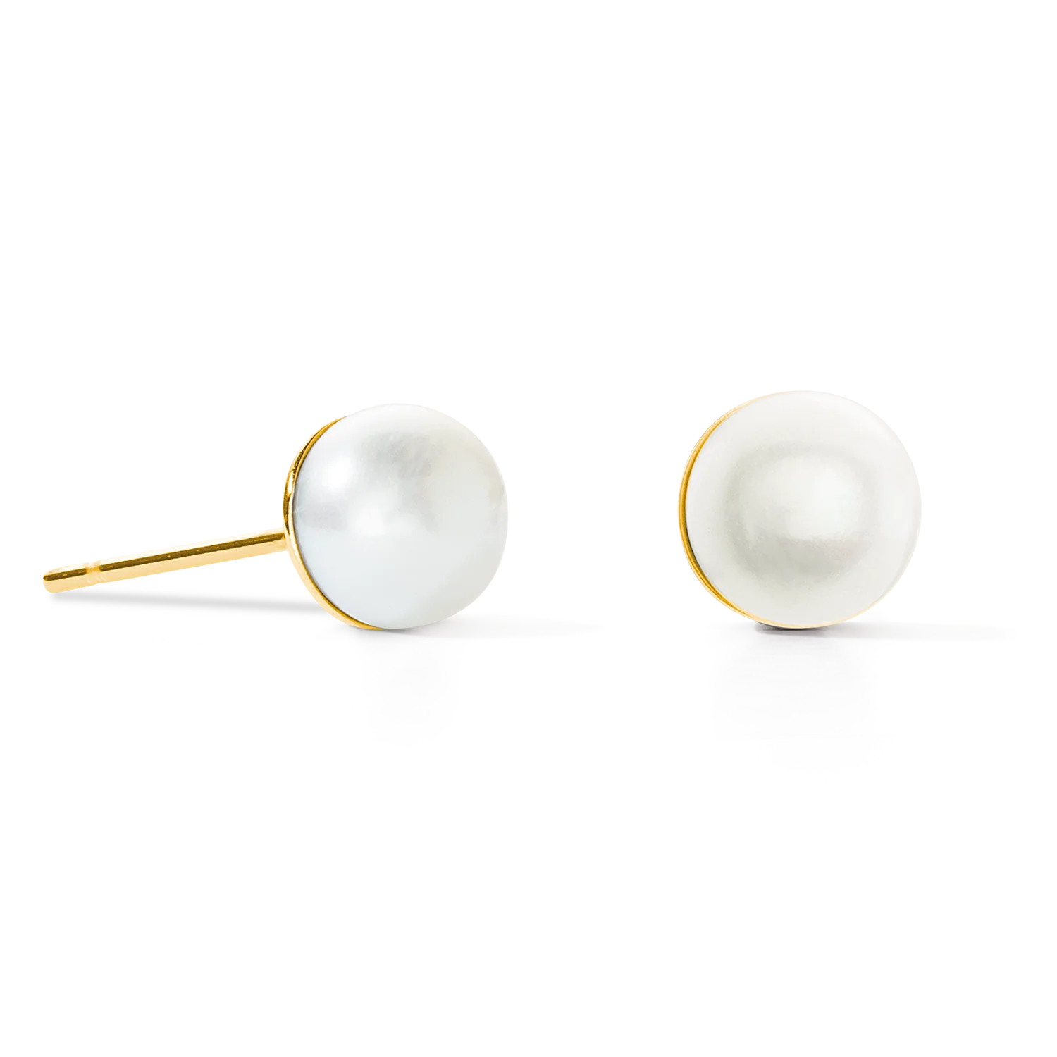 Boucles d'oreilles classiques Perle d'eau douce or