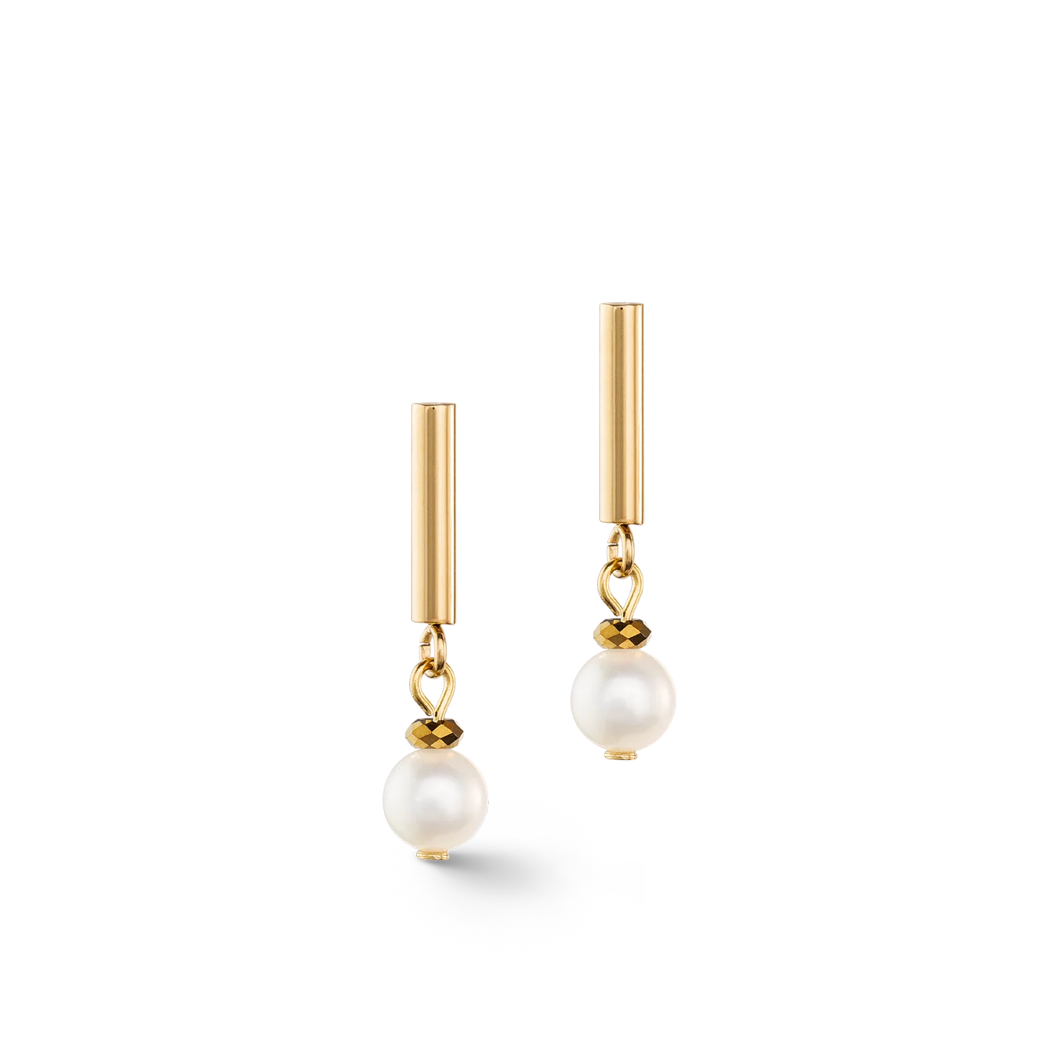 Boucles d'oreilles Classy Perle d'eau douce or