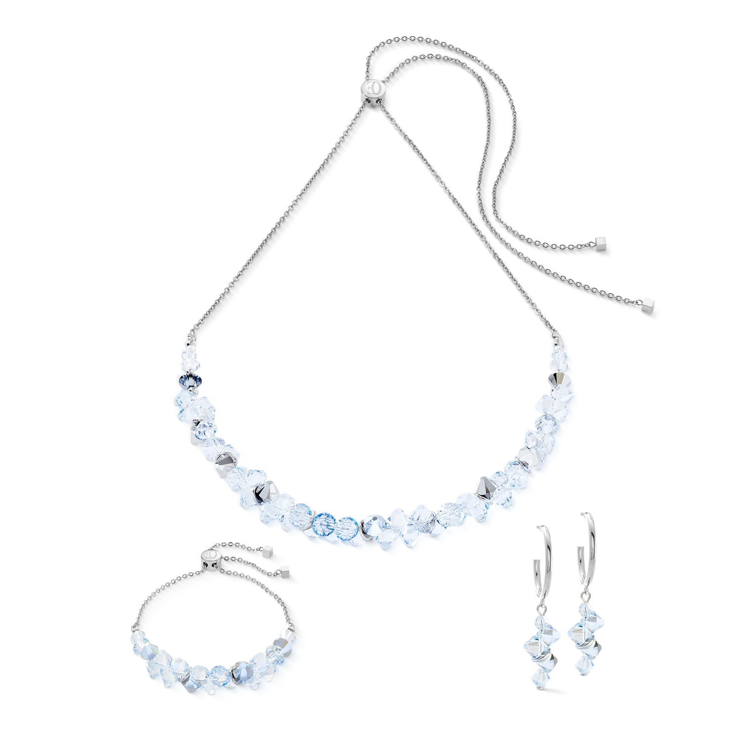 Boucles d'oreilles Dancing Crystals argent-cristal - Image 3