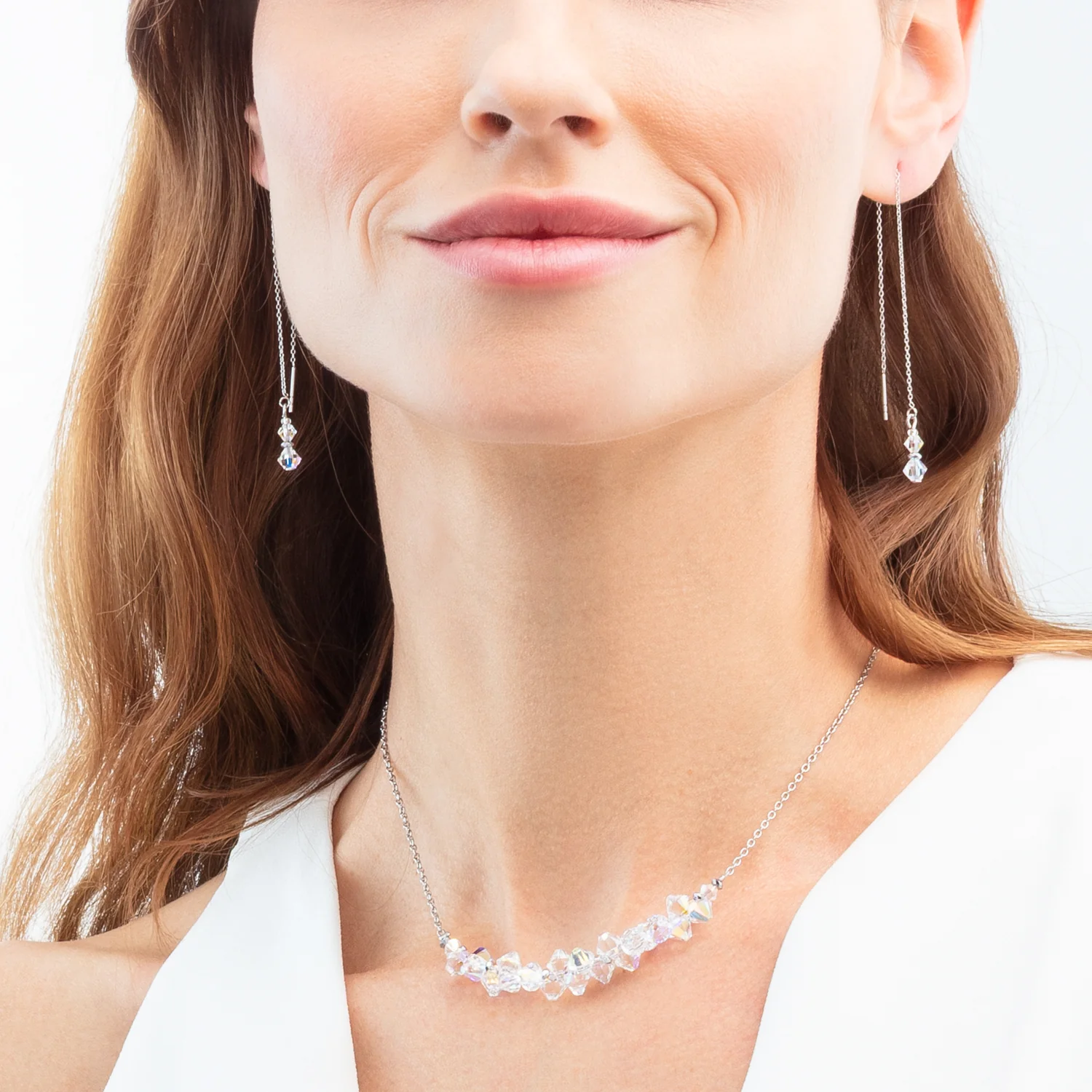 Boucles d'oreilles Dancing Crystals Pure argent-cristal - Image 4