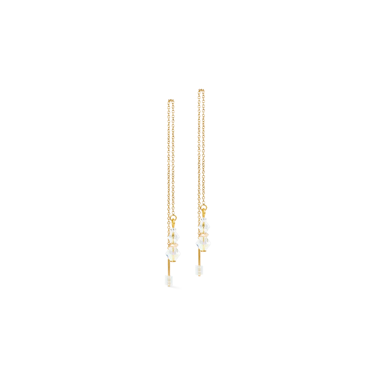 Boucles d'oreilles Dancing Crystals Pure or-cristal