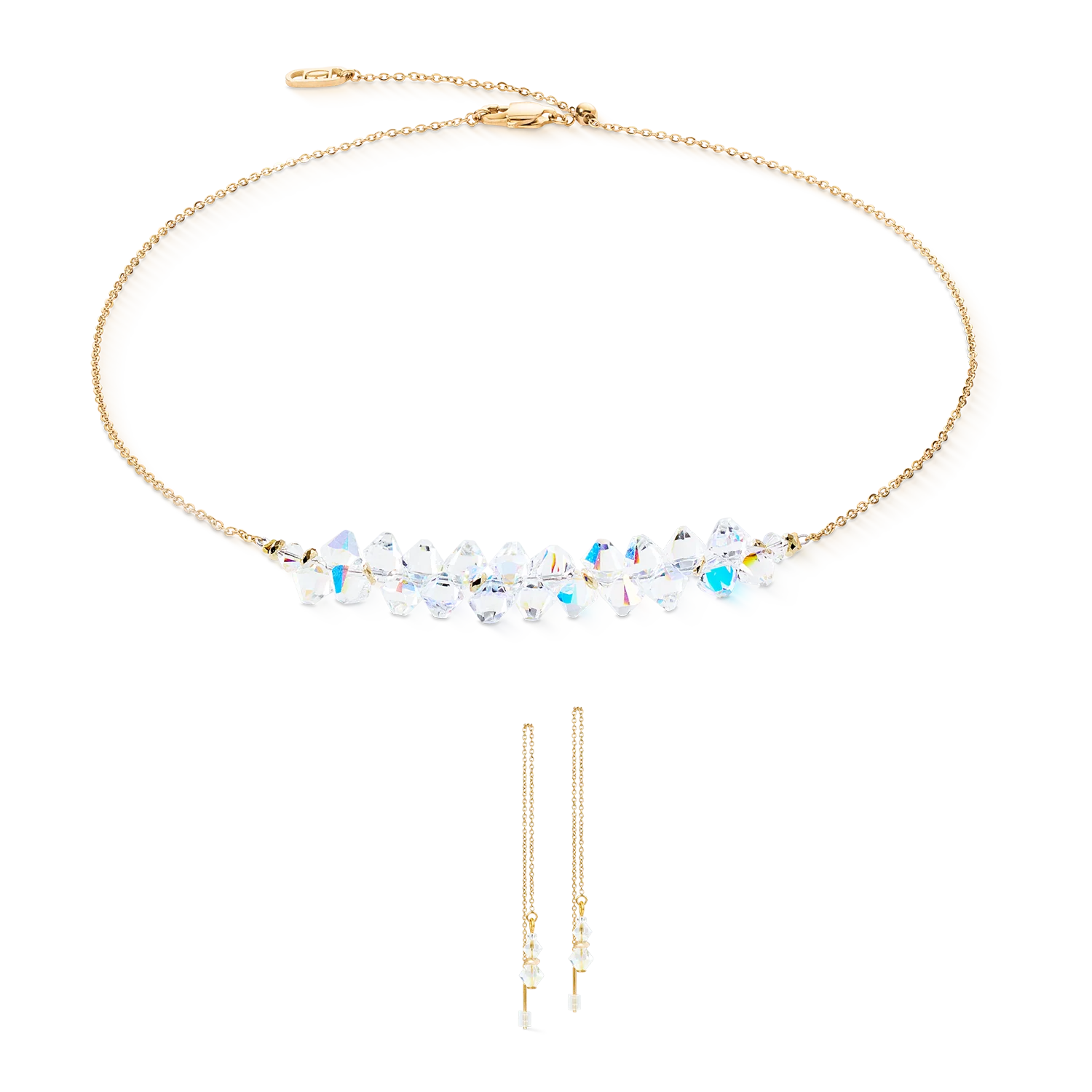 Boucles d'oreilles Dancing Crystals Pure or-cristal - Image 3