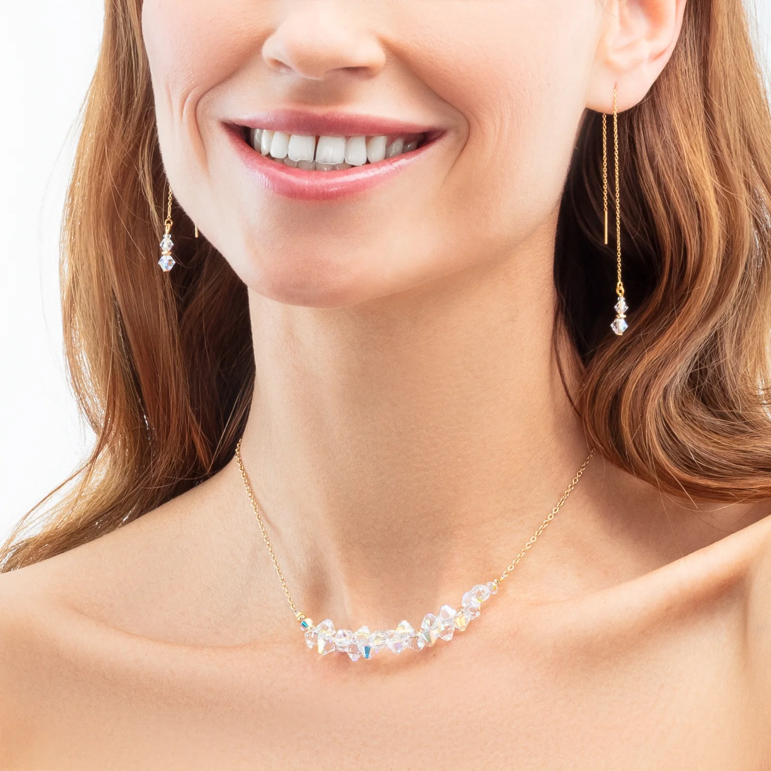 Boucles d'oreilles Dancing Crystals Pure or-cristal - Image 4