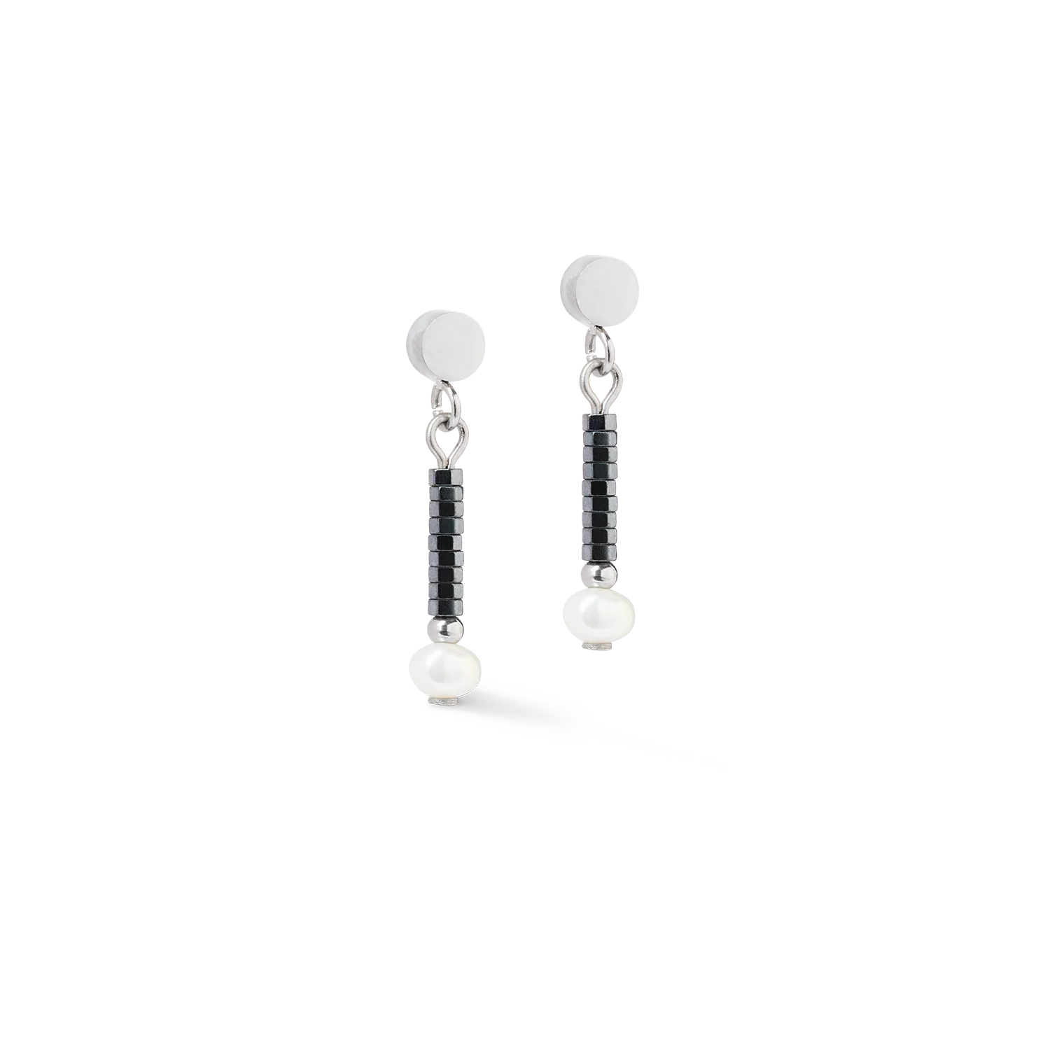 Boucles d'oreilles Edge & Grace anthracite-argent