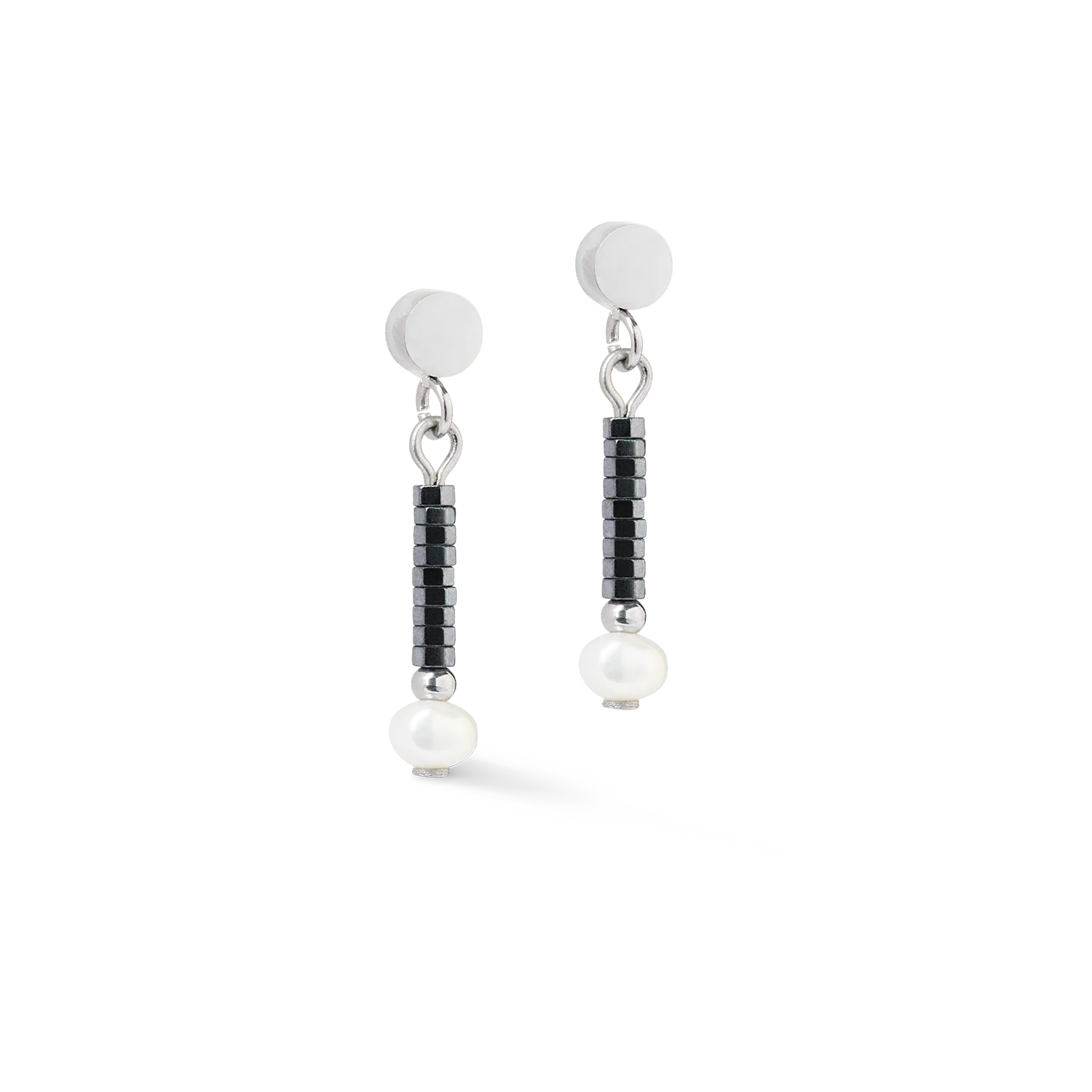 Boucles d'oreilles Edge & Grace anthracite-argent - Image 2